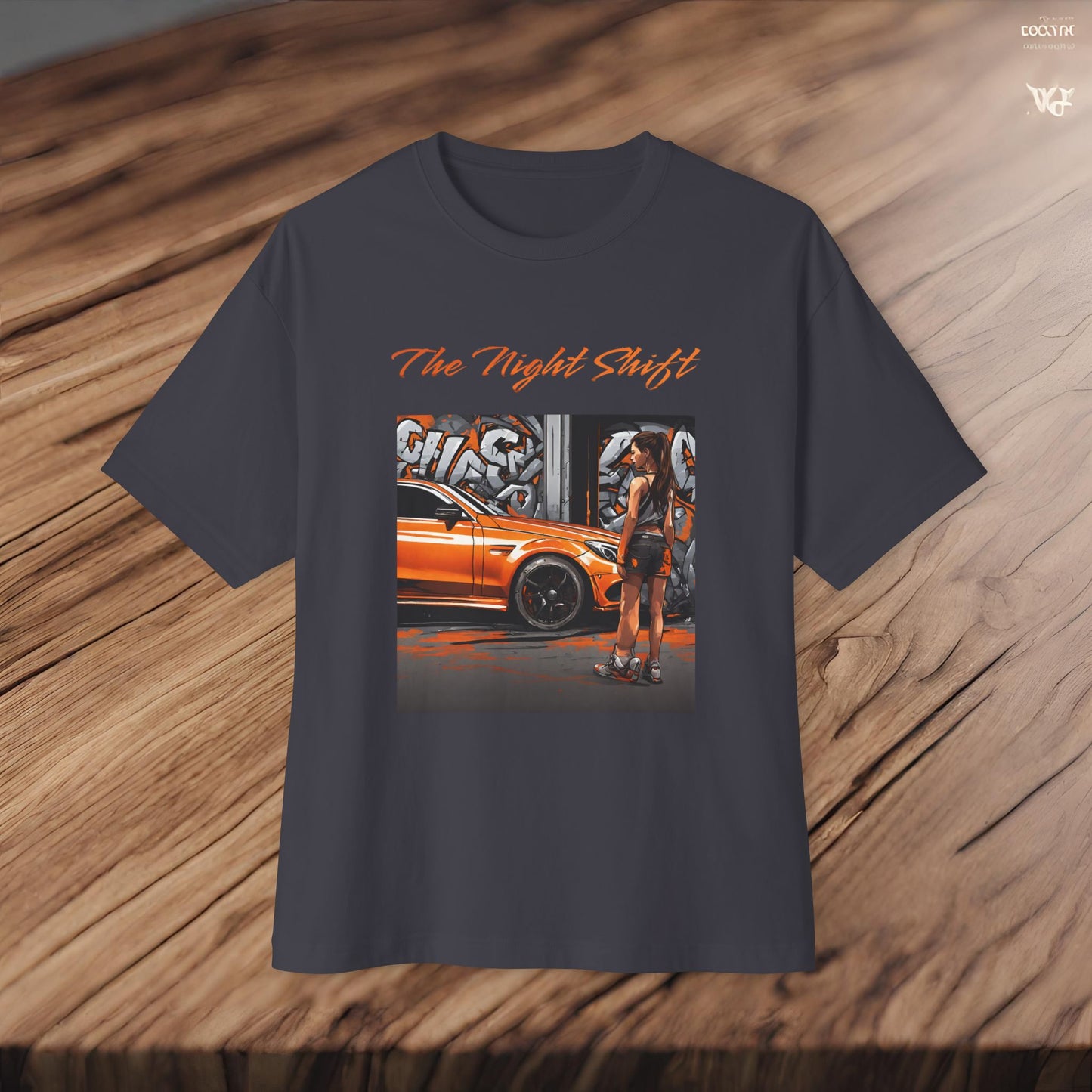 Mercedes-Benz C63 AMG Graffiti-Premium, Ultra Soft Unisex Oversized Boxy Tee Printify by The Night Shift Automotive Apparel