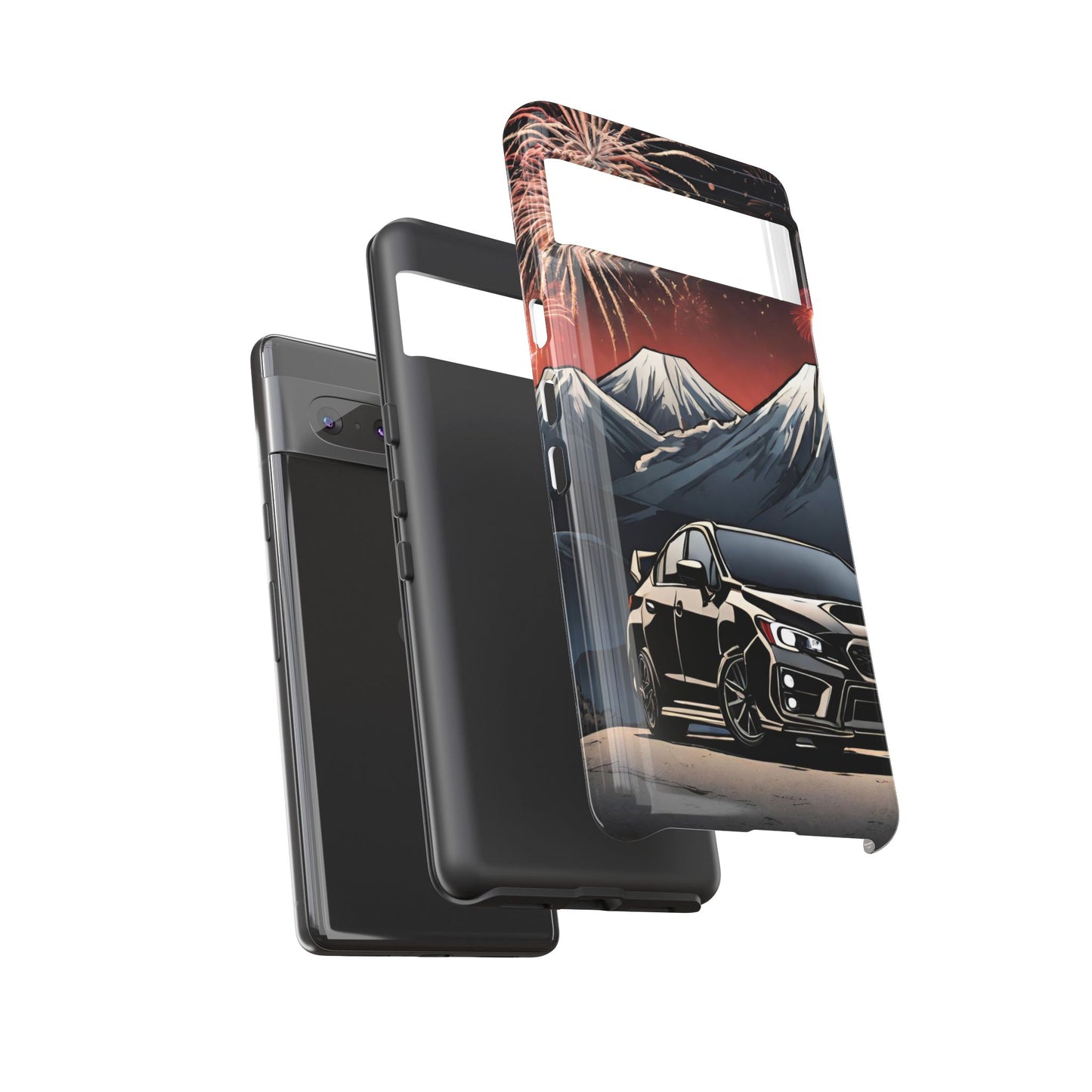 Subaru WRX/STI Fireworks-Dual Layer Ultra Tough Phone Case Printify by The Night Shift Automotive Apparel