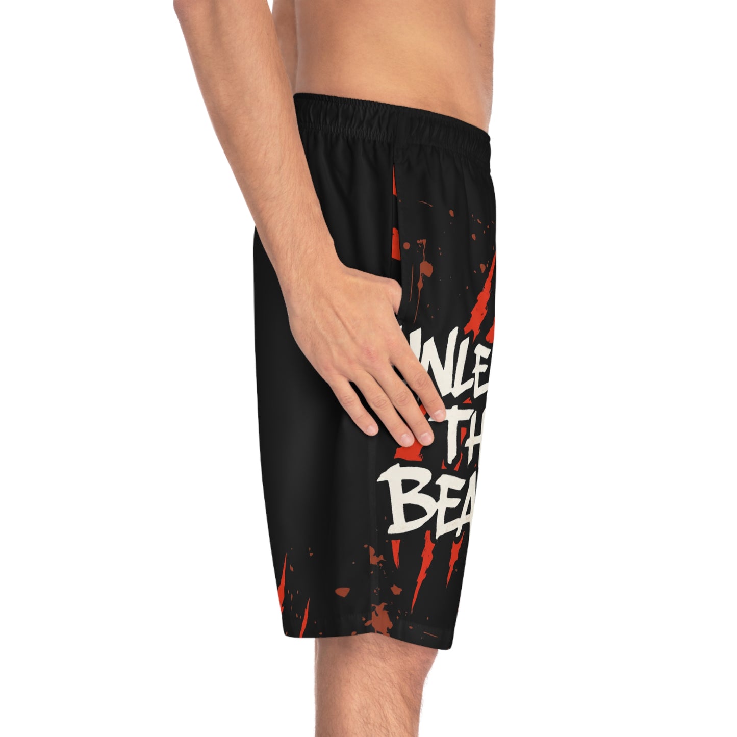 Unleash The Beast - Men's Relaxed Fit Board Shorts Printify by The Night Shift Automotive Apparel