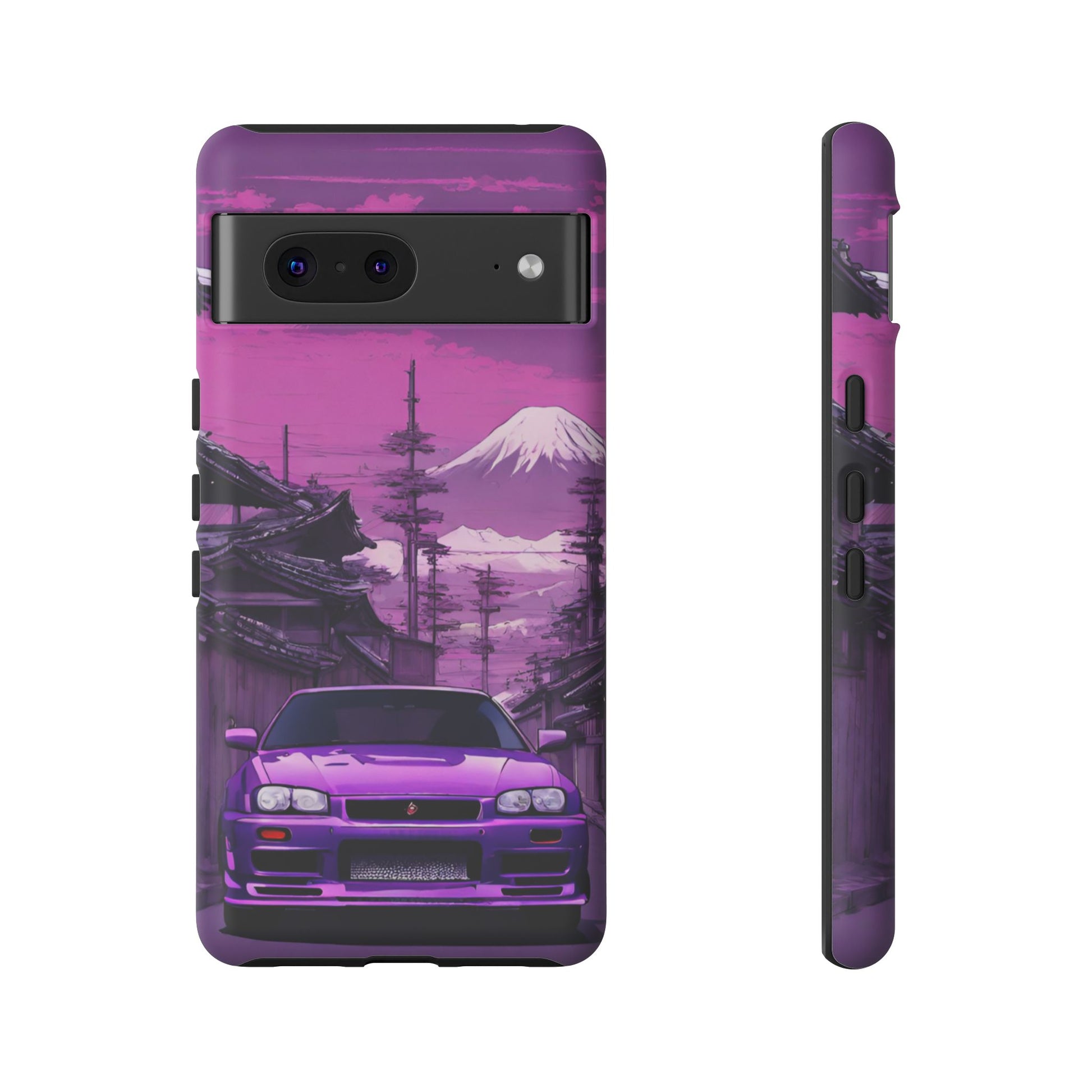 Nissan Skyline R34 Mt Fuji-Dual Layer Ultra Tough Phone Case Printify by The Night Shift Automotive Apparel
