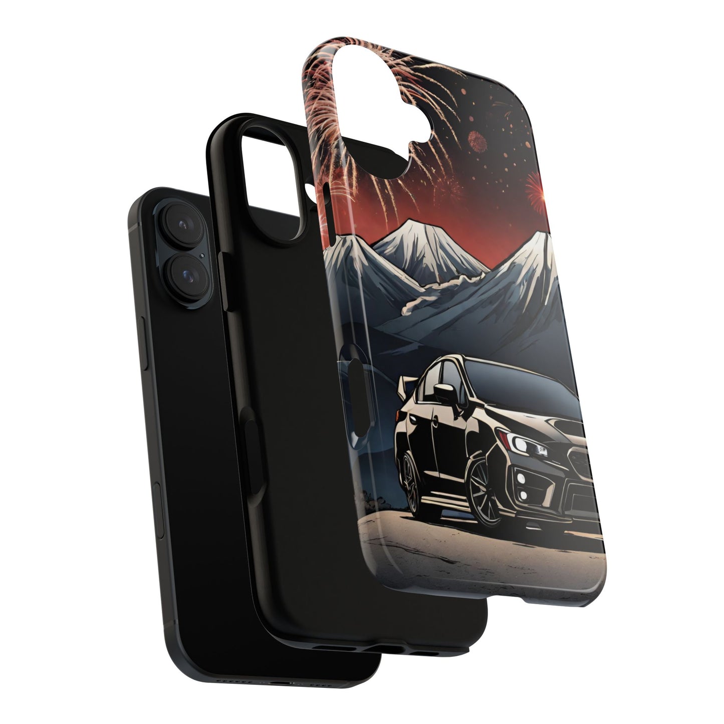 Subaru WRX/STI Fireworks-Dual Layer Ultra Tough Phone Case Printify by The Night Shift Automotive Apparel