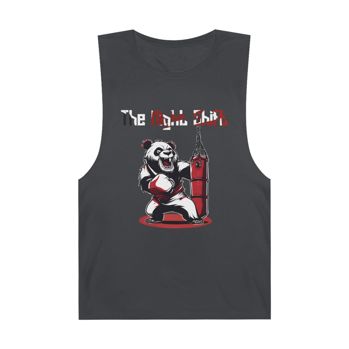 Boxing Panda - Premium Unisex Barnard Tank Top Coal Printify by The Night Shift Automotive Apparel