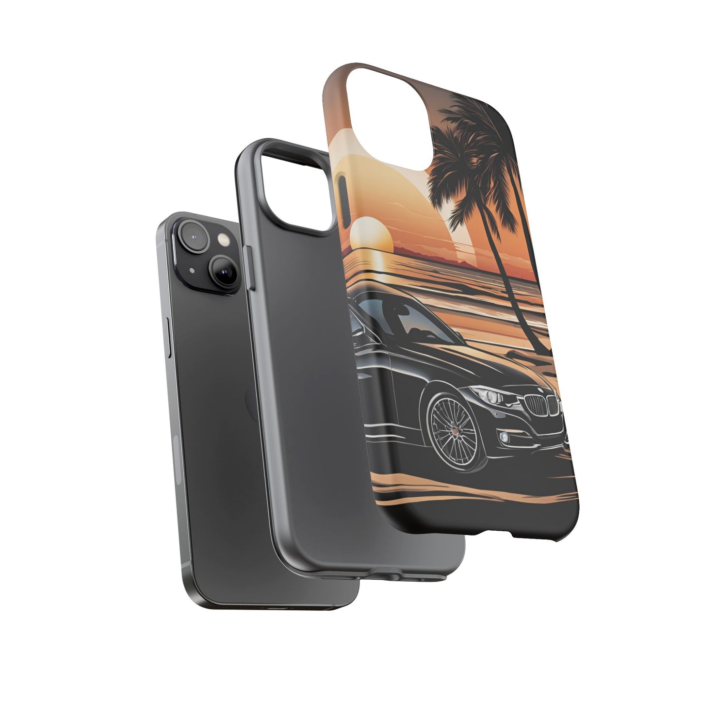 BMW Sunset On The Beach-Dual Layer Ultra Tough Phone Case Printify by The Night Shift Automotive Apparel