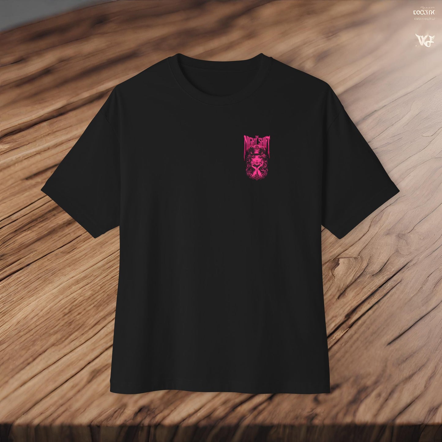 The Night Shift Promo Girl-Premium, Ultra Soft Unisex Oversized Boxy Tee Printify by The Night Shift Automotive Apparel