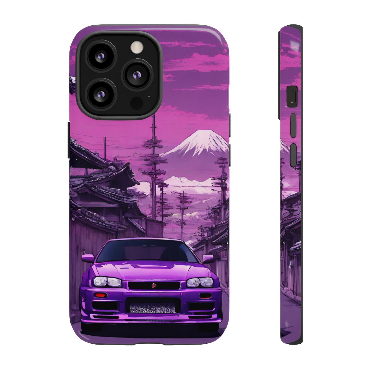 Nissan Skyline R34 Mt Fuji-Dual Layer Ultra Tough Phone Case Printify by The Night Shift Automotive Apparel