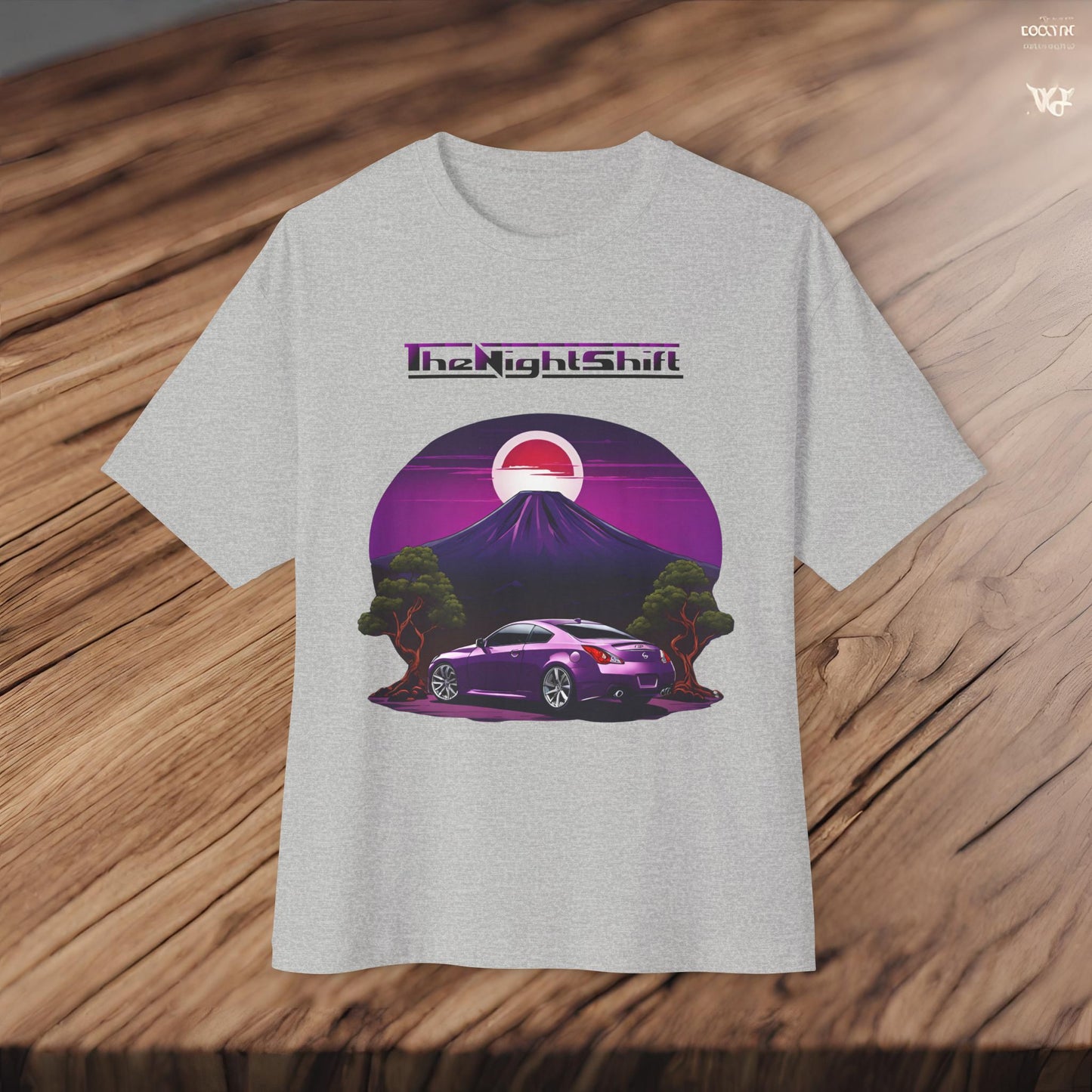 Infiniti G37 Coupe Mt Fuji-Premium, Ultra Soft, Unisex Oversized Boxy Tee Printify by The Night Shift Automotive Apparel