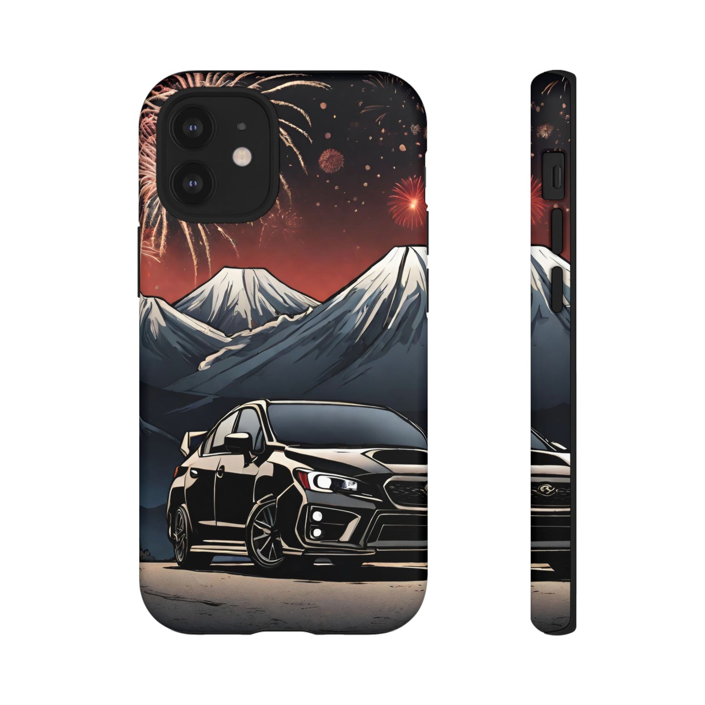 Subaru WRX/STI Fireworks-Dual Layer Ultra Tough Phone Case iPhone 12 Mini Matte Printify by The Night Shift Automotive Apparel