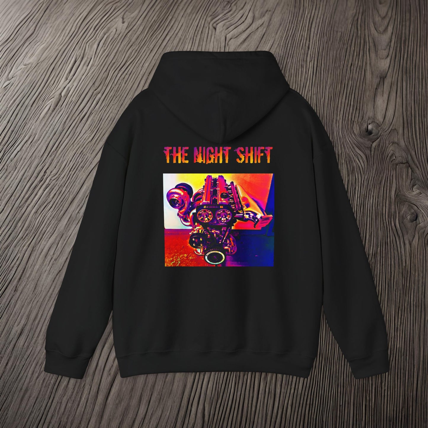 2JZ-GTE Single Turbo Synthwave-Premium, Ultra Soft Unisex Hoodie Printify by The Night Shift Automotive Apparel