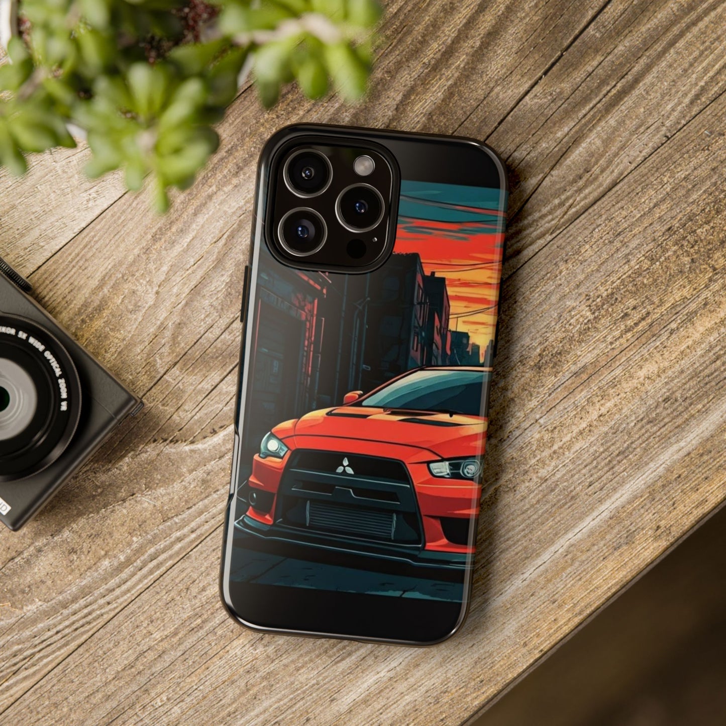 Mitsubishi Evo X Street Life-Dual Layer Ultra Tough Phone Case iPhone 16 Pro Max Glossy Printify by The Night Shift Automotive Apparel