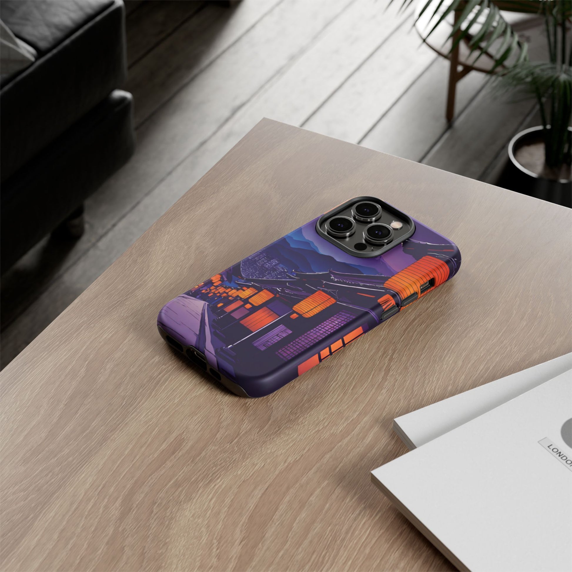 Traditional Japanese Village Countryside-Dual Layer Ultra Tough Phone Case iPhone 14 Pro Matte Printify by The Night Shift Automotive Apparel
