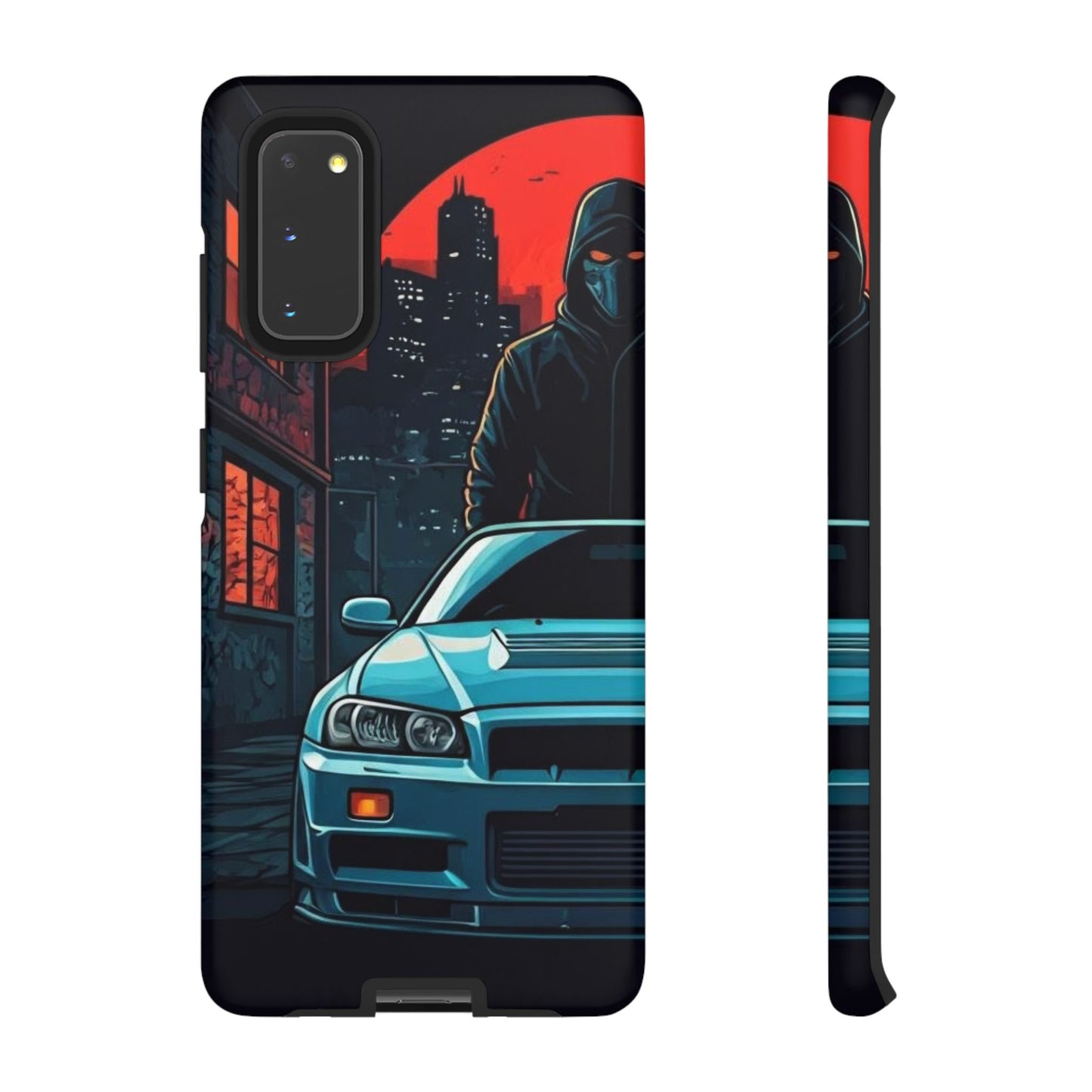 Nissan Skyline R34 Street Life-Dual Layer Ultra Tough Phone Case Samsung Galaxy S20 Matte Printify by The Night Shift Automotive Apparel