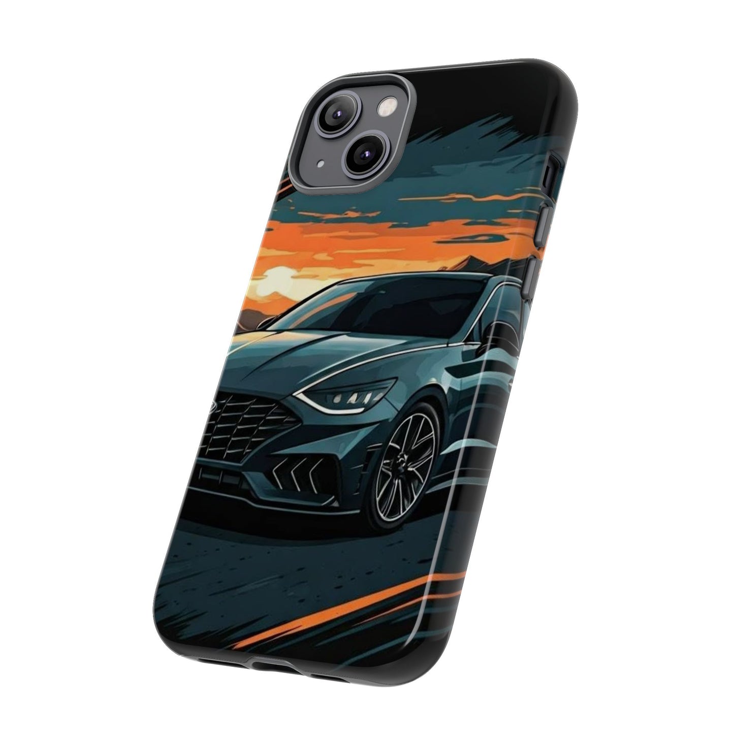 Hyundai Sonata-Sunset Drive-Dual Layer Ultra Tough Phone Case Printify by The Night Shift Automotive Apparel