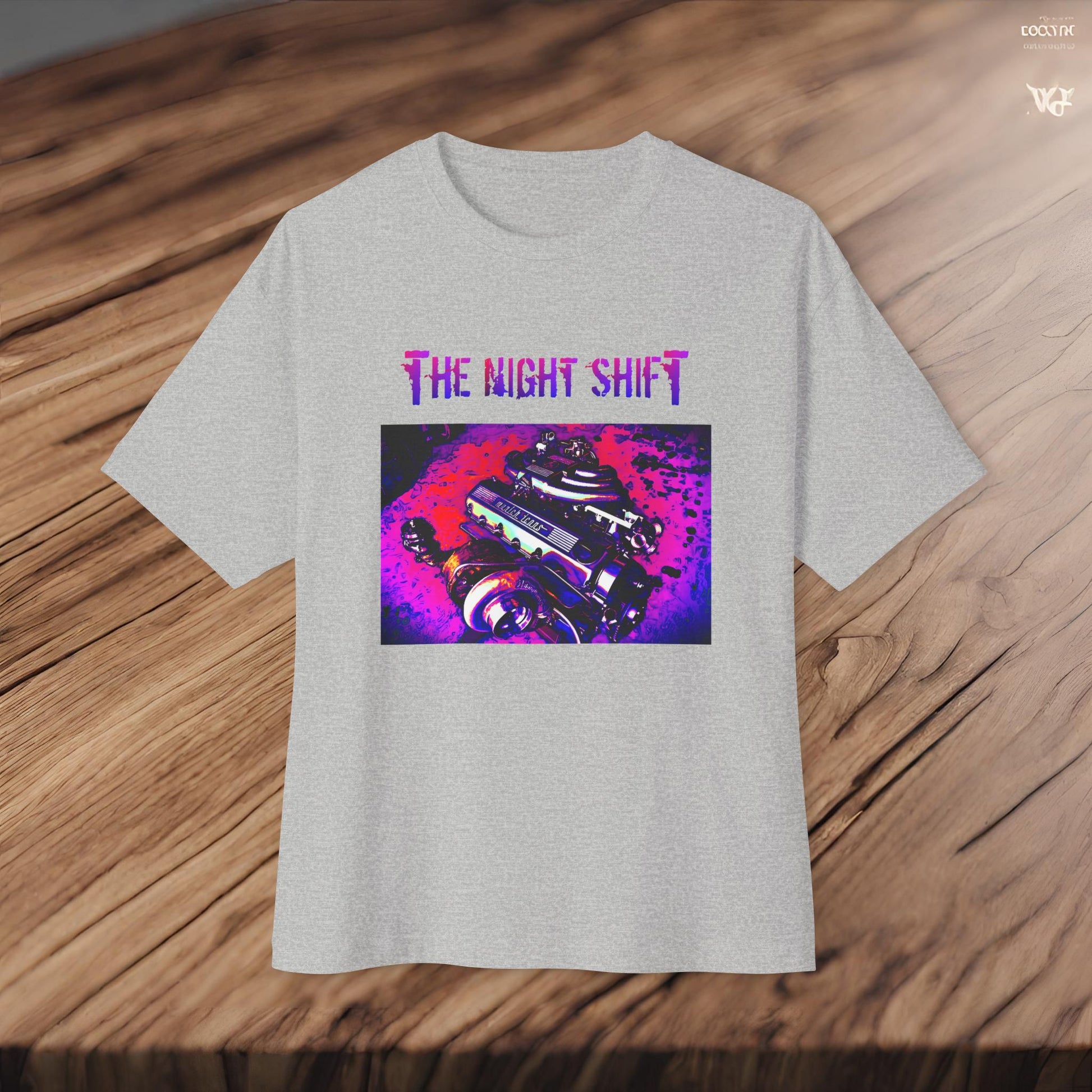 M20B30 Synthwave-Premium, Ultra Soft Unisex Oversized Boxy Tee Printify by The Night Shift Automotive Apparel