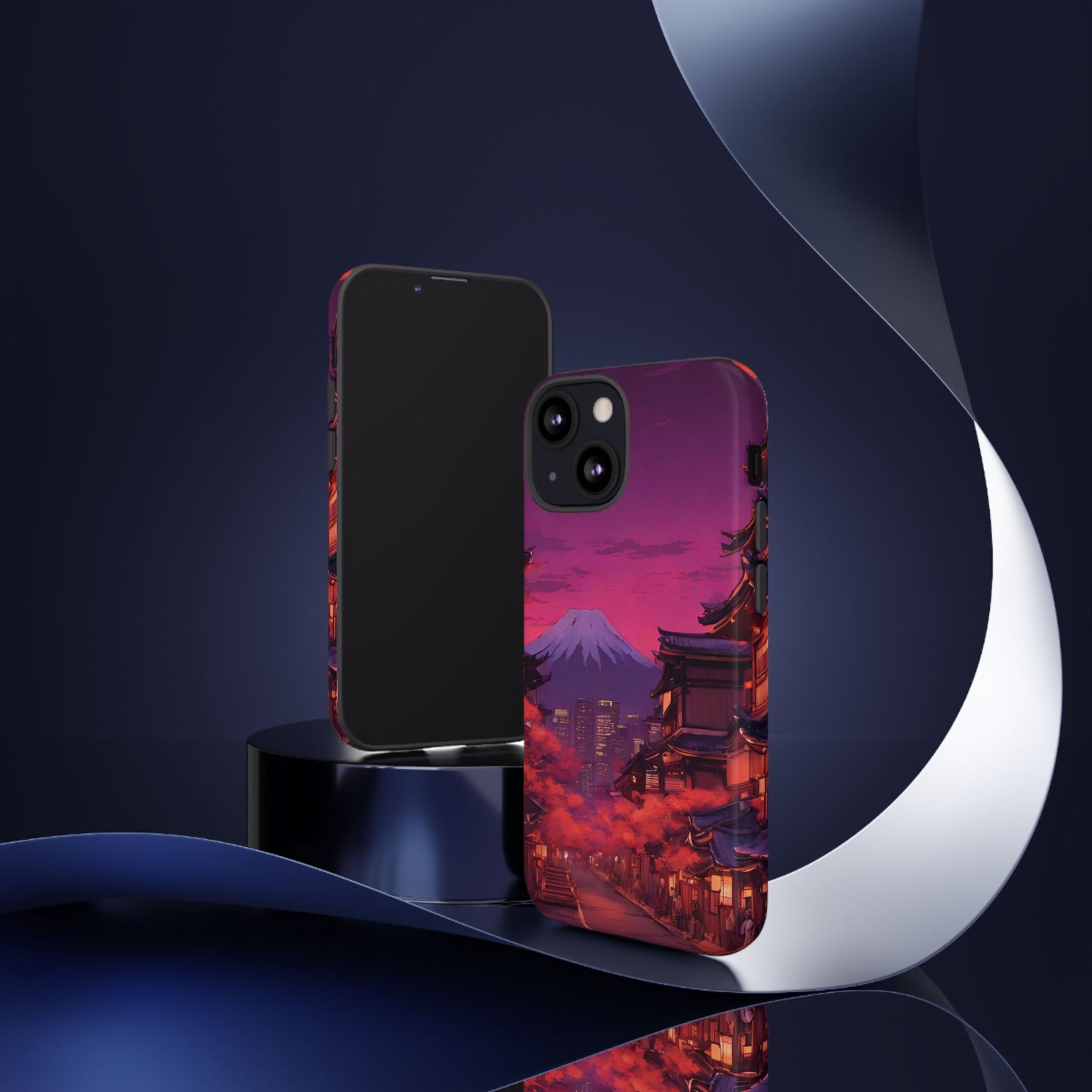 Traditional Japanese Village Countryside-Dual Layer Ultra Tough Phone Case iPhone 13 Mini Glossy Printify by The Night Shift Automotive Apparel