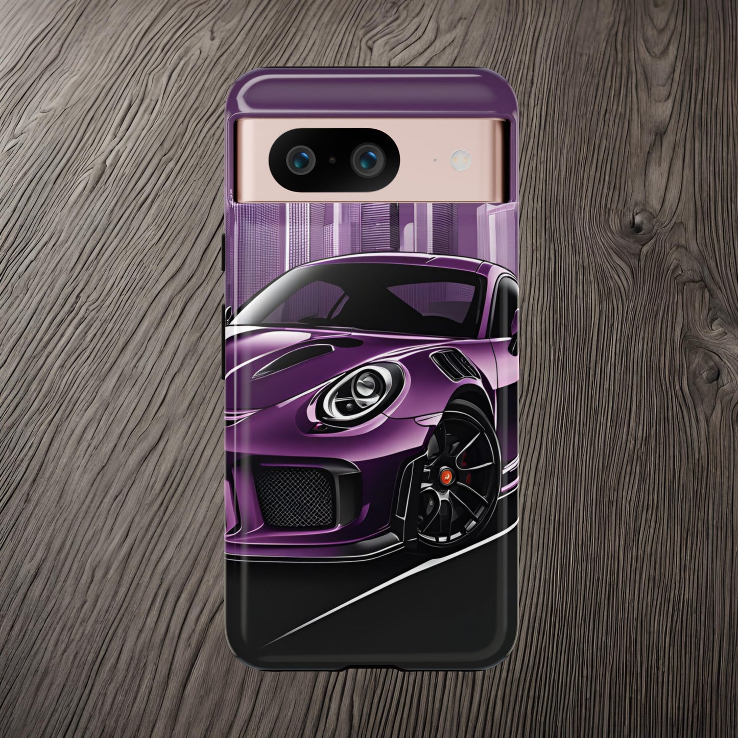 Porsche 911 GT3 RS-Dual Layer Ultra Tough Phone Case Google Pixel 8 Glossy Printify by The Night Shift Automotive Apparel