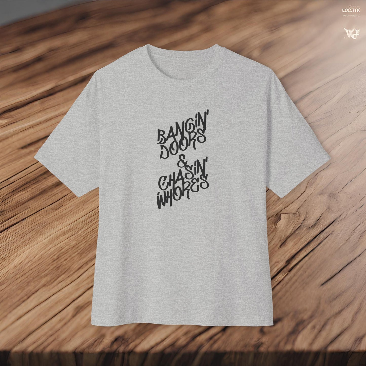 Bangin' Doors & Chasin' Whores-Premium, Ultra Soft Unisex Oversized Boxy Tee Printify by The Night Shift Automotive Apparel