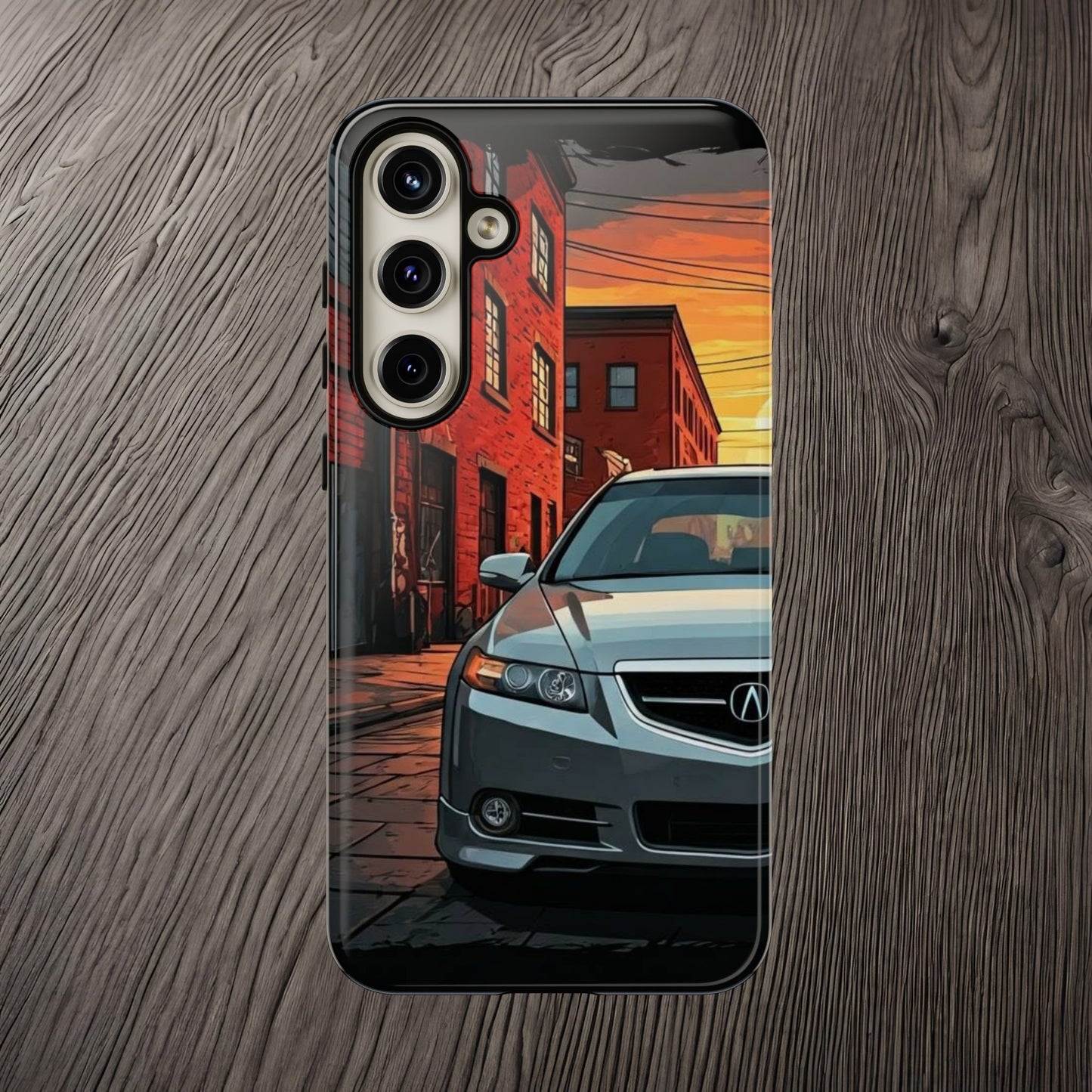 Acura TL Street Life-Dual Layer Ultra Tough Phone Case Samsung Galaxy S24 Plus Glossy Printify by The Night Shift Automotive Apparel