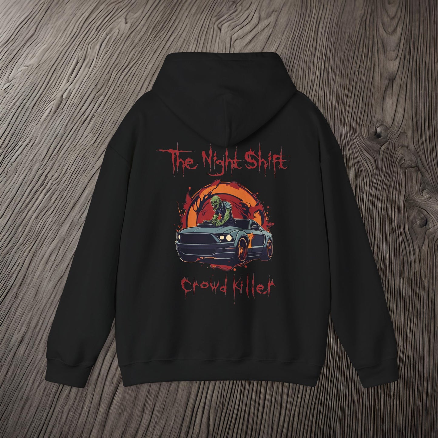 Crowd Killer Zombie Mustang-Ultra Soft, Premium Hoodie Printify by The Night Shift Automotive Apparel