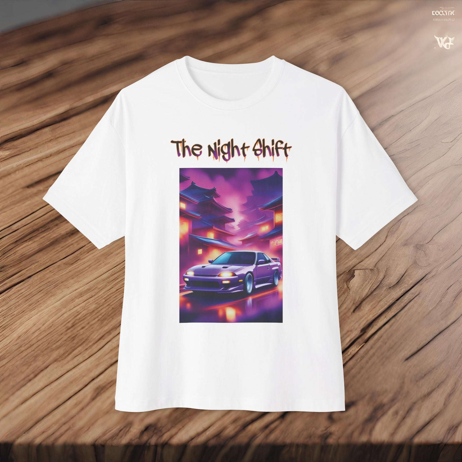 Nissan 240sx Silvia Japanese Traditional Village-Unisex Oversized Boxy Tee Printify by The Night Shift Automotive Apparel