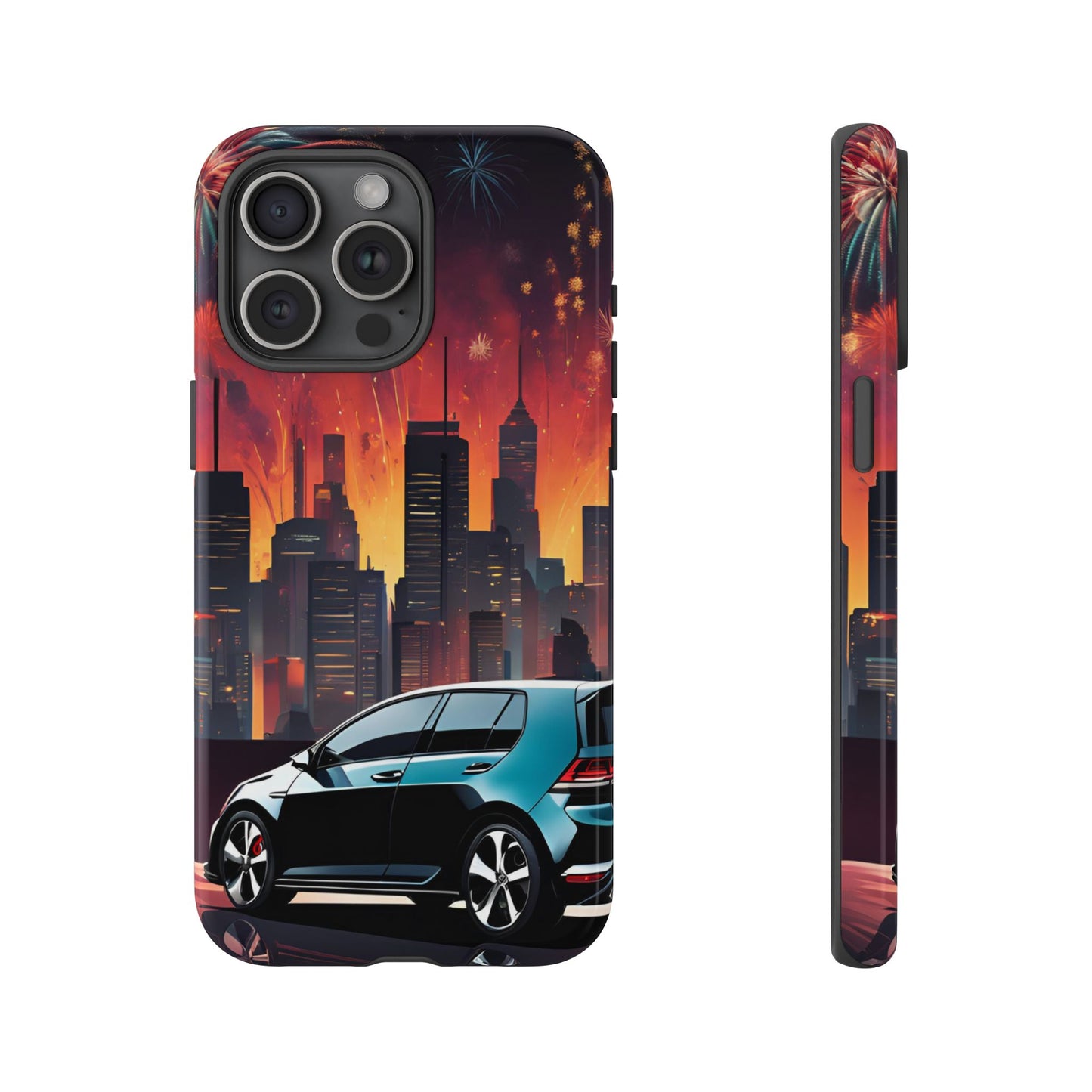 Volkswagon Golf GTI Fireworks-Dual Layer Ultra Tough Phone Case Printify by The Night Shift Automotive Apparel