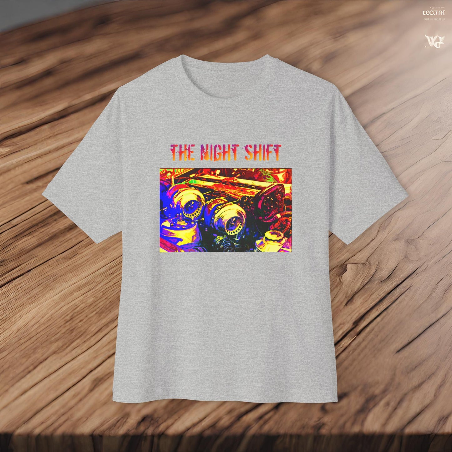 1JZ-GTE Twin Turbo Synthwave-Premium, Ultra Soft Unisex Oversized Boxy Tee Printify by The Night Shift Automotive Apparel