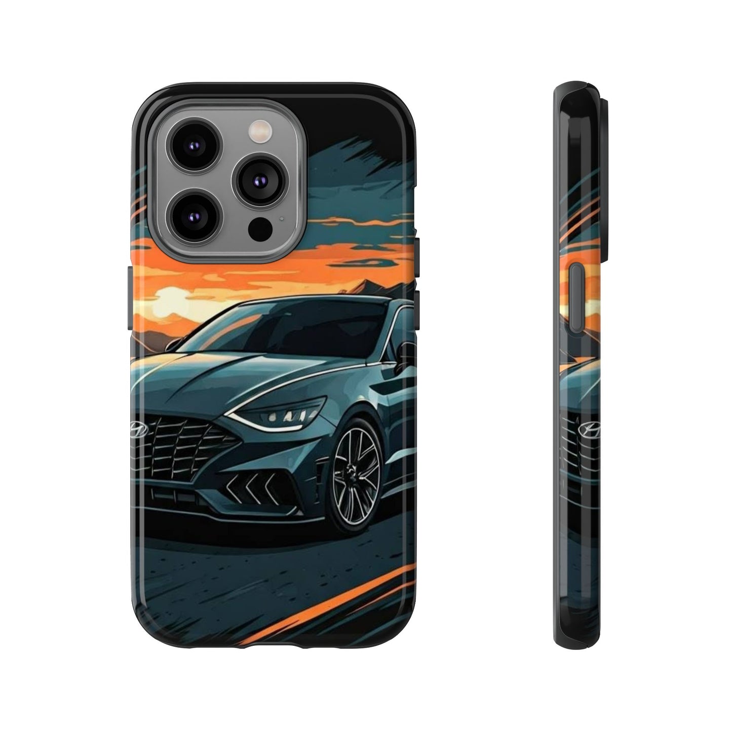 Hyundai Sonata-Sunset Drive-Dual Layer Ultra Tough Phone Case Printify by The Night Shift Automotive Apparel