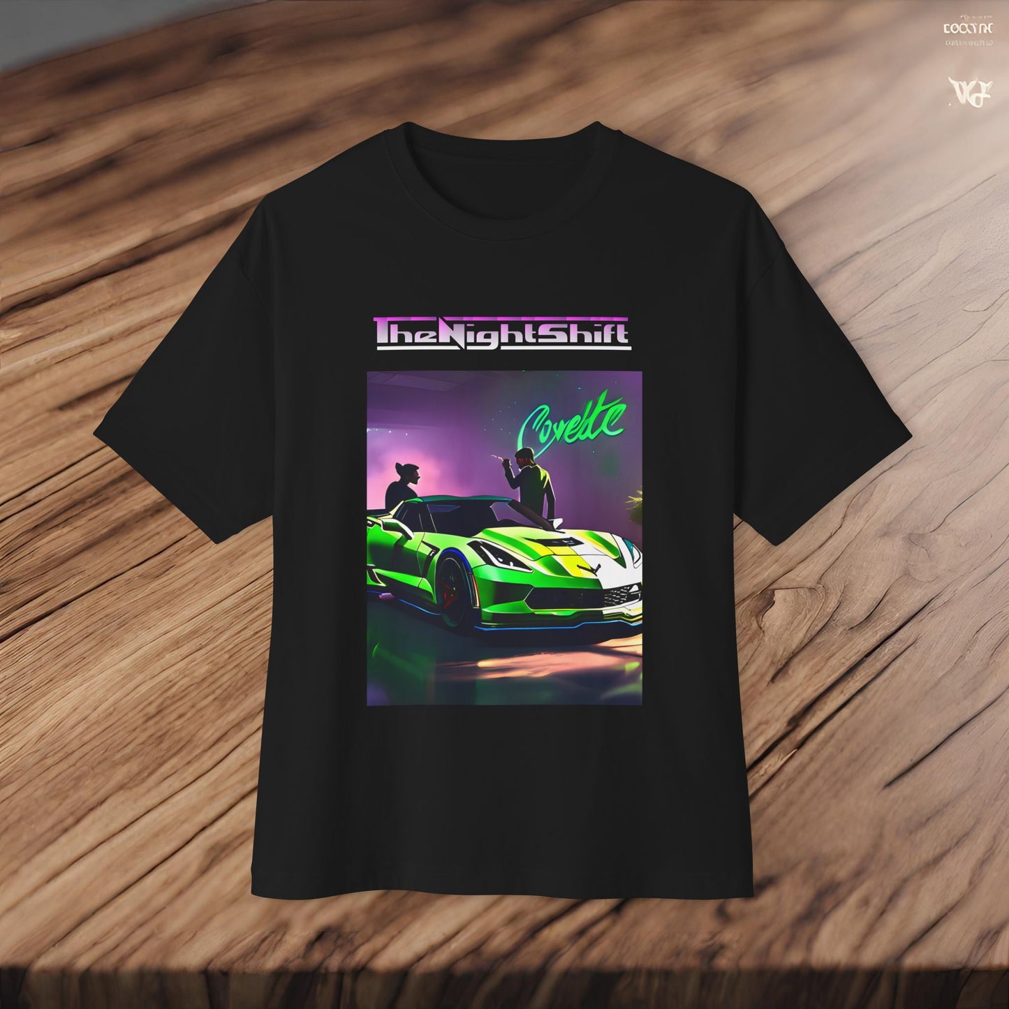 Chevy C7 Corvette-Premium, Ultra Soft Unisex Oversized Boxy Tee Printify by The Night Shift Automotive Apparel