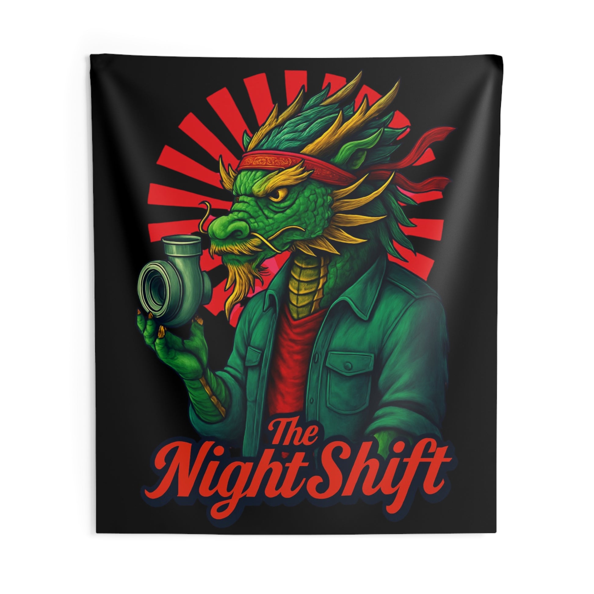 The Night Shift Indoor Wall Tapestries - Shop Banner 88" × 104" Printify by The Night Shift Automotive Apparel