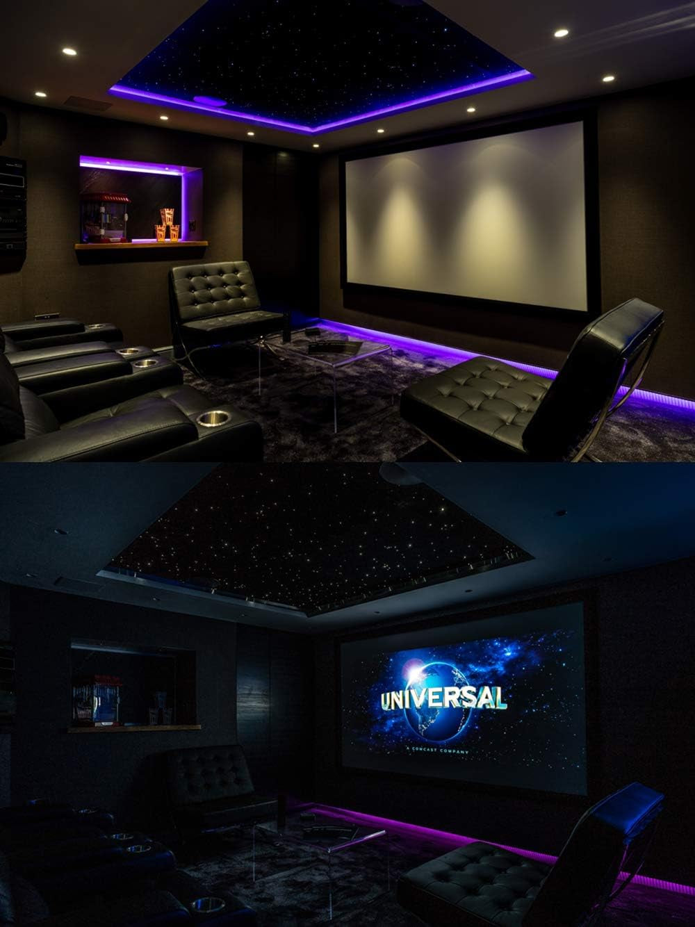 Starlight Headliner Kit-10W Fiber Optic With Meteor Effect, Music, App, Remote Control For Home And Car The Night Shift Performance Street Gear by The Night Shift Automotive Apparel