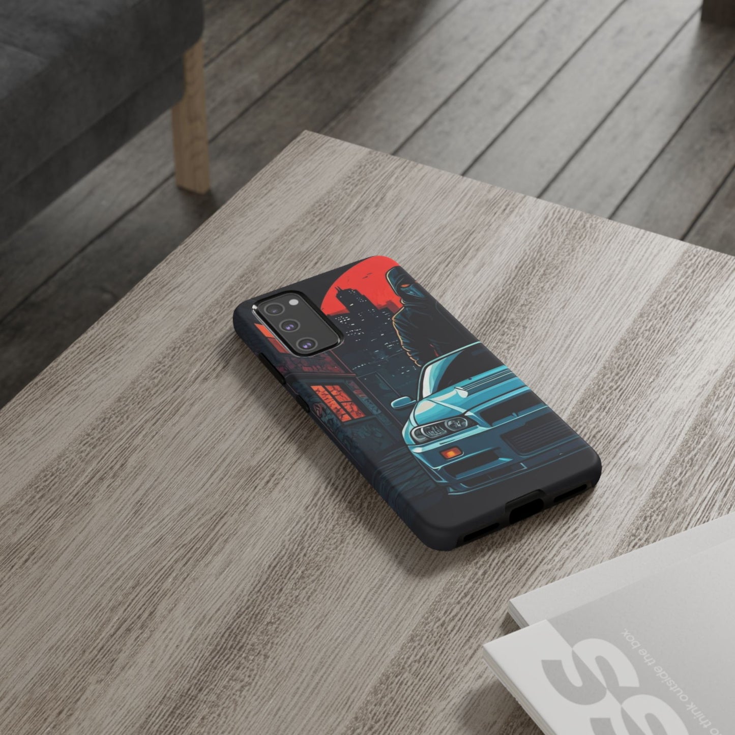 Nissan Skyline R34 Street Life-Dual Layer Ultra Tough Phone Case Samsung Galaxy S20 FE Matte Printify by The Night Shift Automotive Apparel