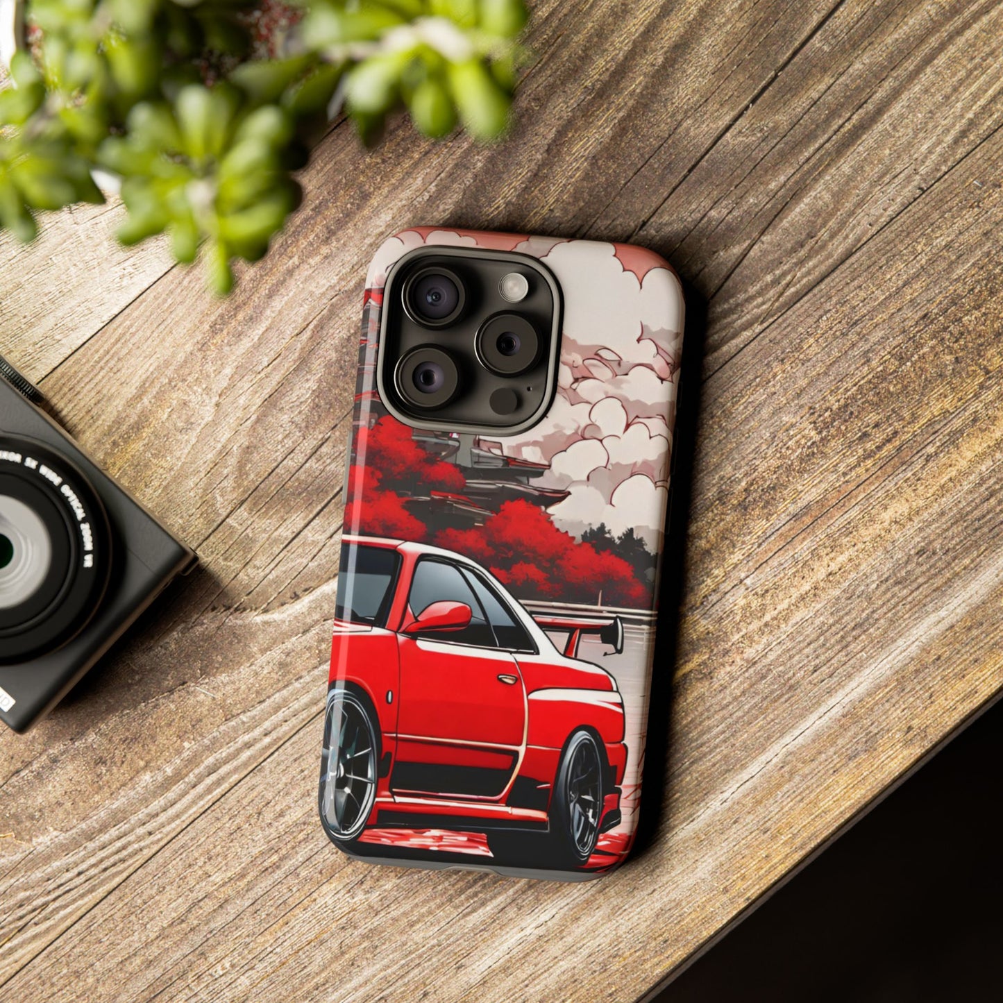 Nissan Skyline R34-Dual Layer Ultra Tough Phone Case iPhone 15 Pro Glossy Printify by The Night Shift Automotive Apparel