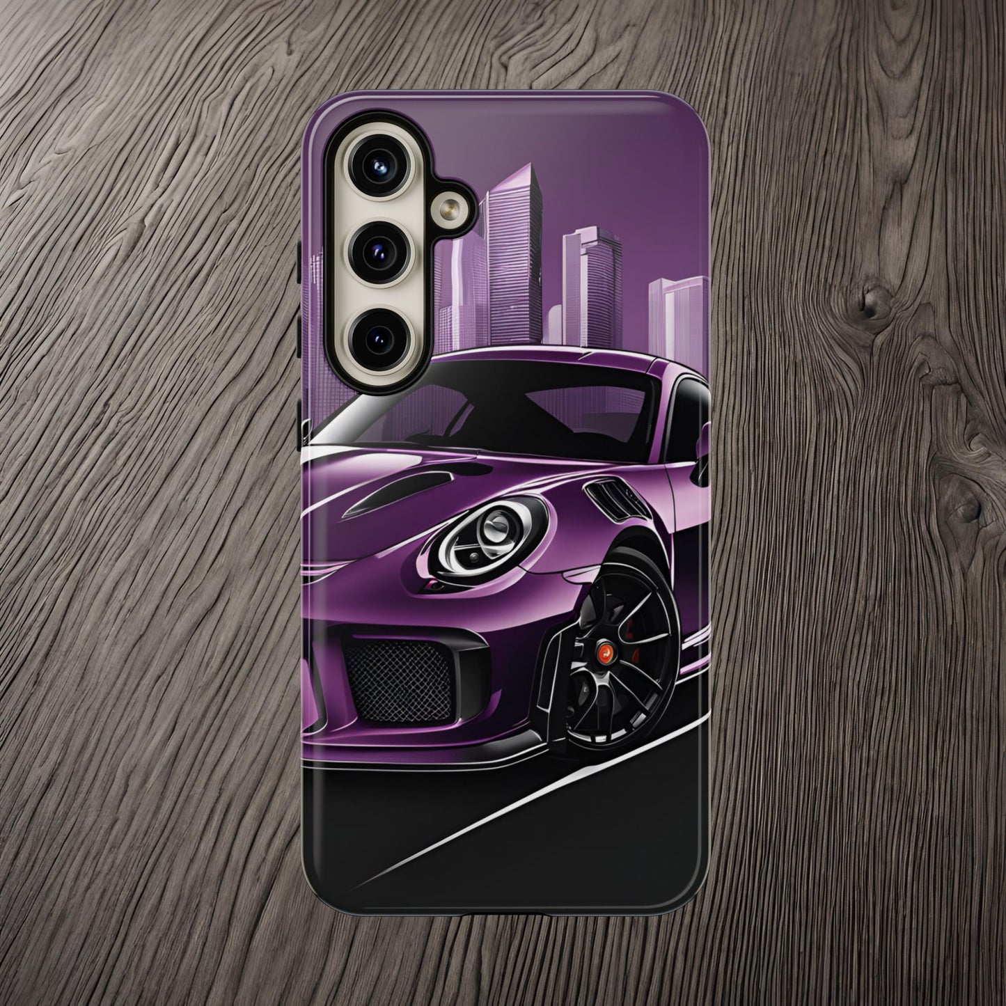 Porsche 911 GT3 RS-Dual Layer Ultra Tough Phone Case Samsung Galaxy S24 Plus Glossy Printify by The Night Shift Automotive Apparel