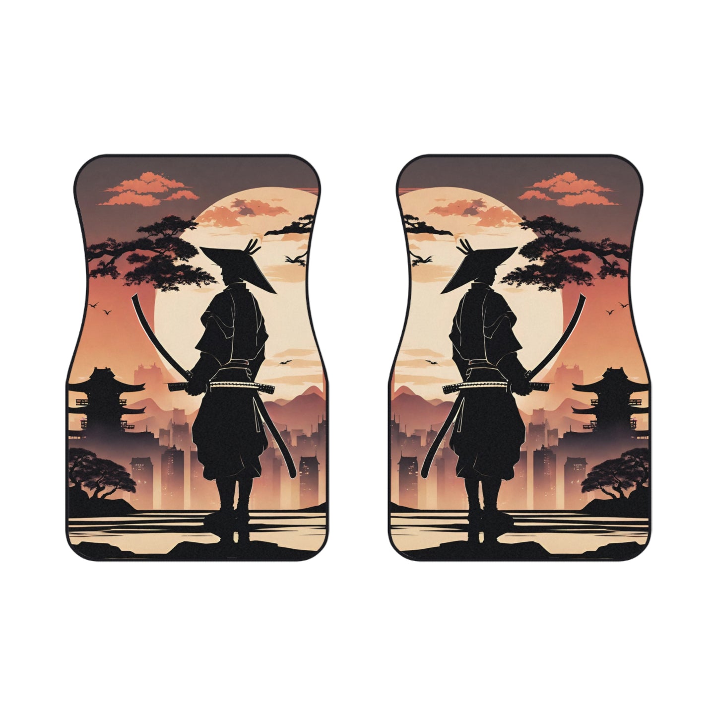The Way Of The Samurai-Premium, High Quality Car Floor Mats (Set of 2 Front Floor Mats) 2x Front mats Printify by The Night Shift Automotive Apparel