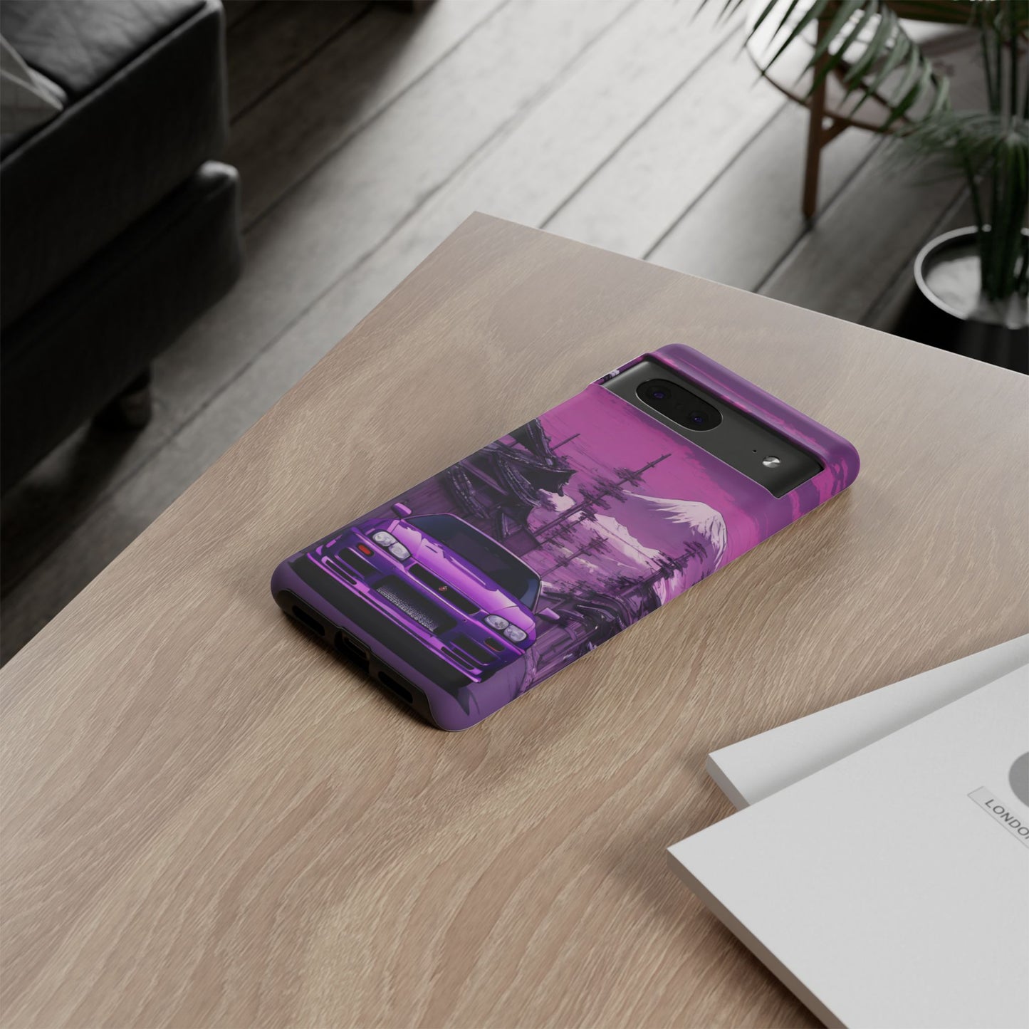 Nissan Skyline R34 Mt Fuji-Dual Layer Ultra Tough Phone Case Google Pixel 7 Matte Printify by The Night Shift Automotive Apparel