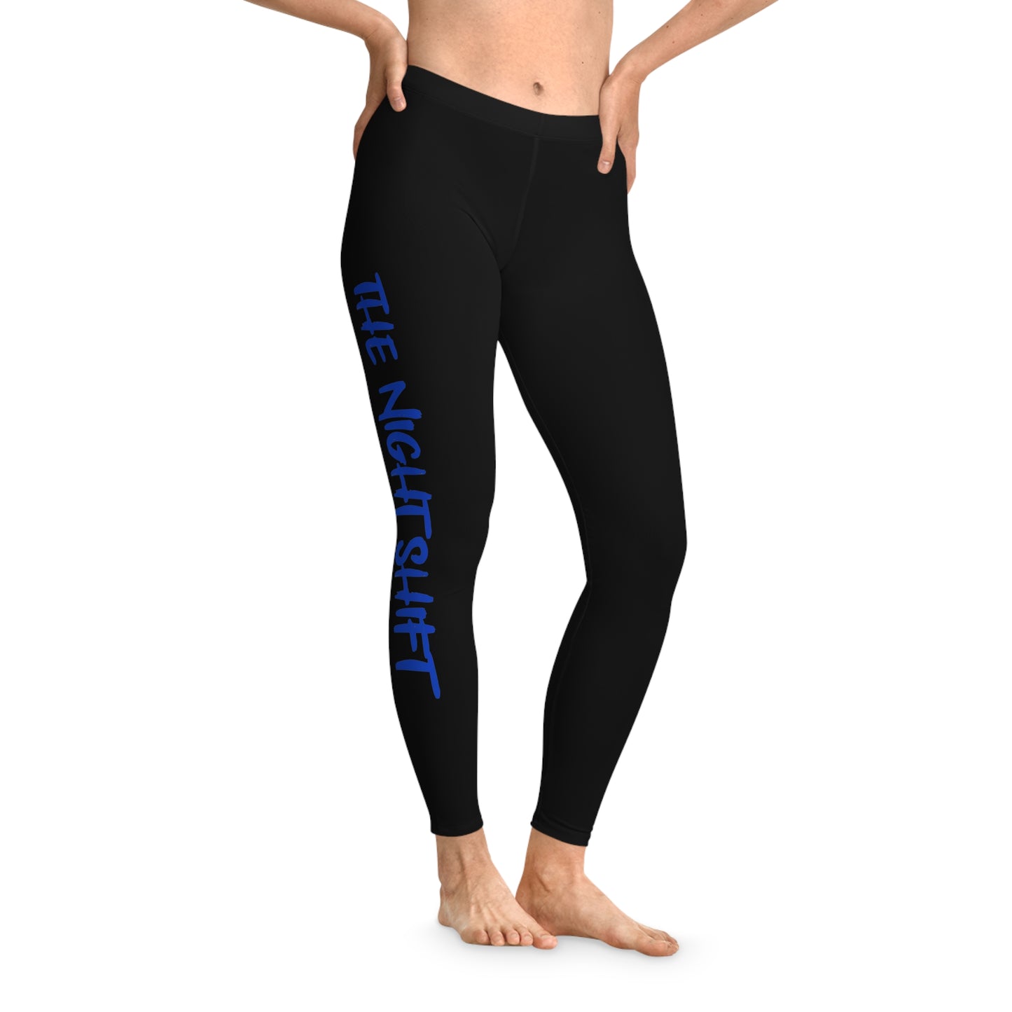 Stretchy Leggings Seam thread color automatically matched to design Printify by The Night Shift Automotive Apparel
