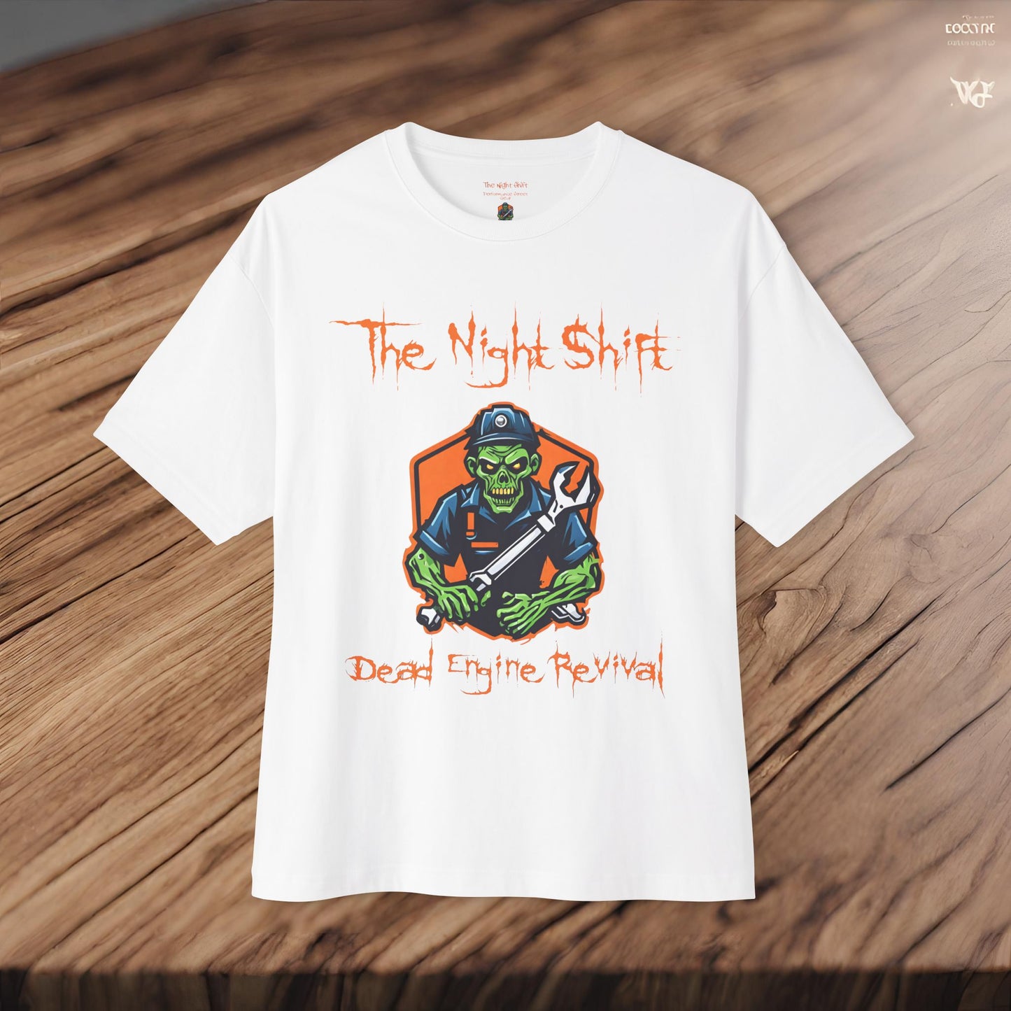 Zombie Dead Engine Revival-Premium, Ultra Soft Unisex Oversized Boxy Tee Printify by The Night Shift Automotive Apparel