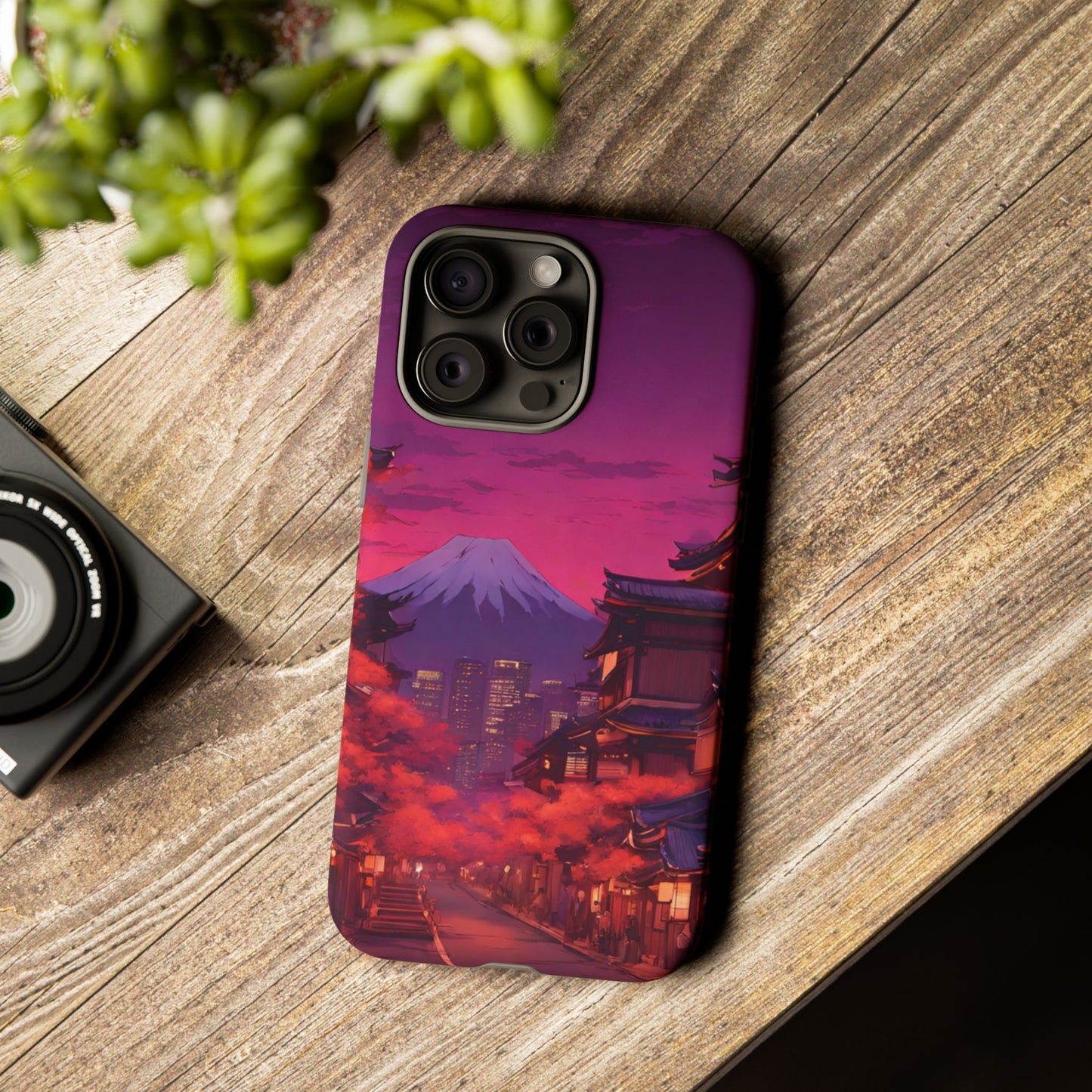 Traditional Japanese Village Countryside-Dual Layer Ultra Tough Phone Case iPhone 15 Pro Max Matte Printify by The Night Shift Automotive Apparel