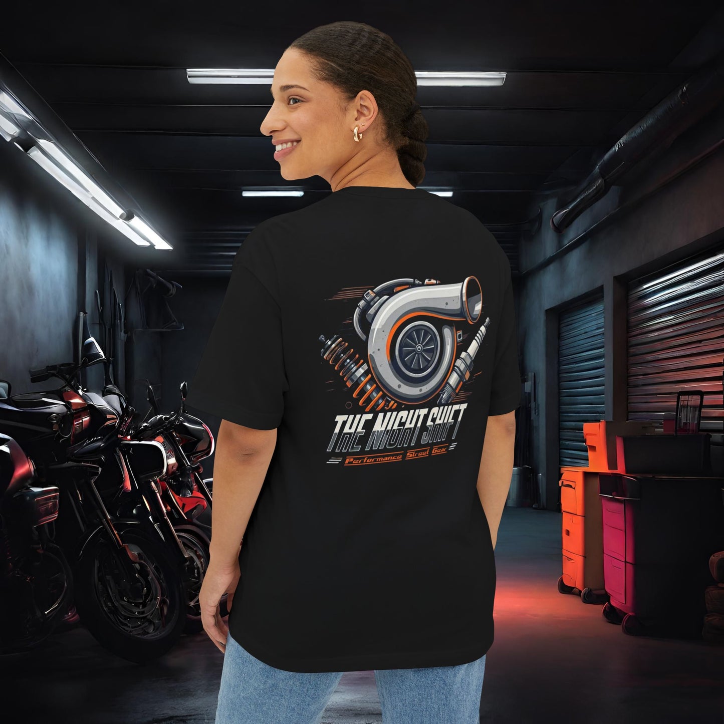 The Night Shift Essentials-Ultra Soft, Premium Unisex Oversized Boxy Tee Printify by The Night Shift Automotive Apparel