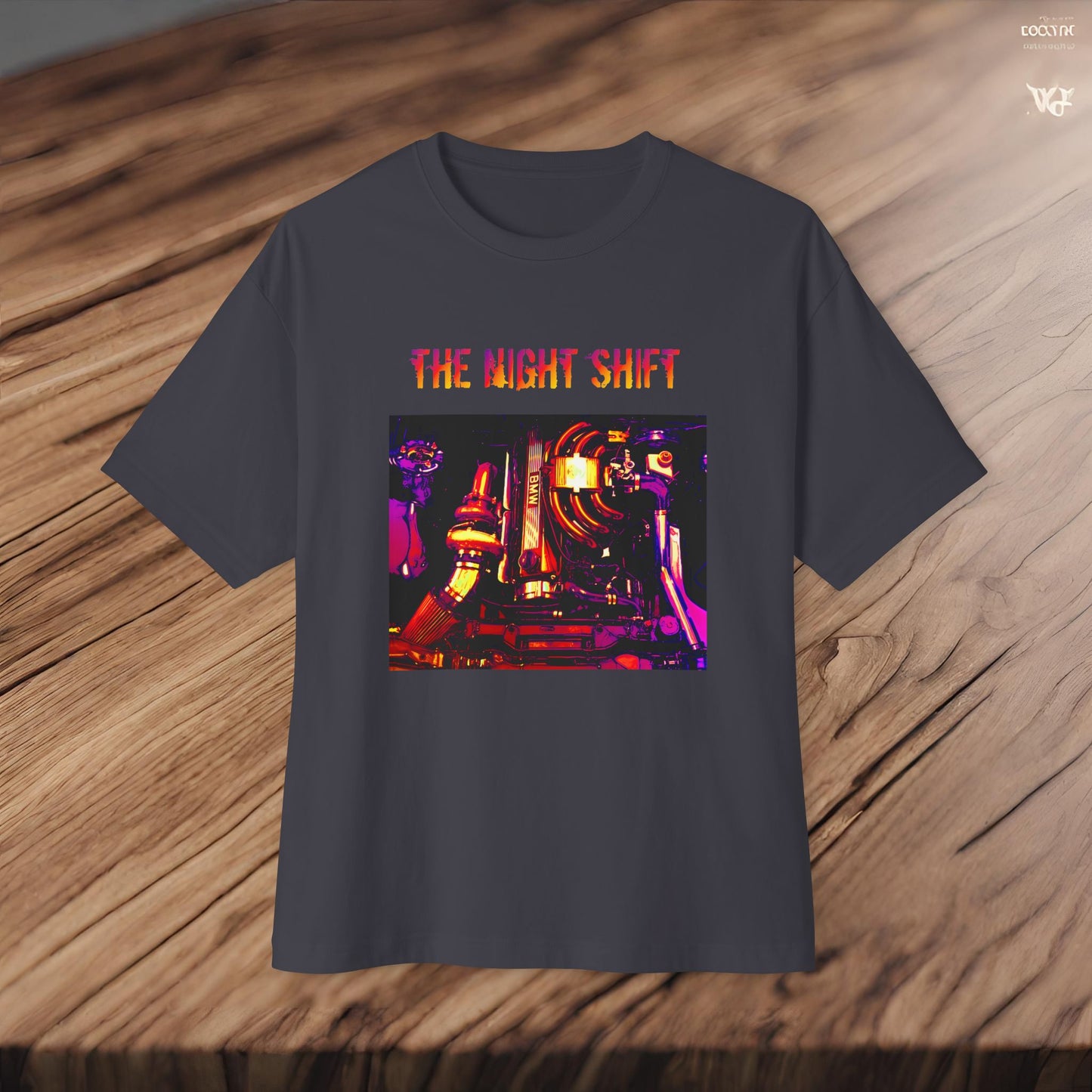 M20B30 Synthwave-Premium, Ultra Soft Unisex Oversized Boxy Tee Printify by The Night Shift Automotive Apparel