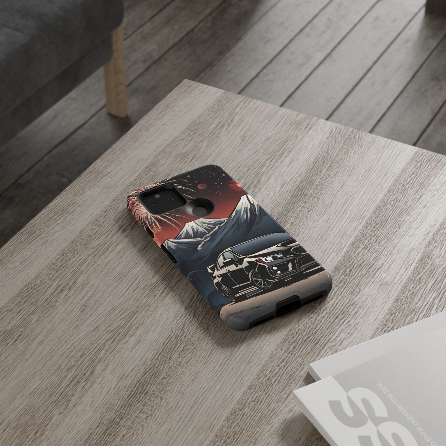 Subaru WRX/STI Fireworks-Dual Layer Ultra Tough Phone Case Google Pixel 5 5G Glossy Printify by The Night Shift Automotive Apparel