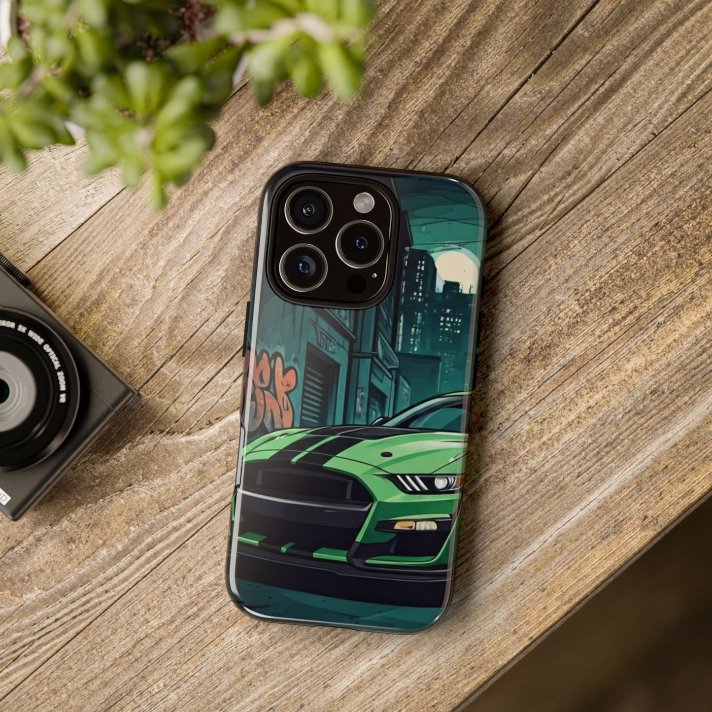 Ford Mustang Shelby GT500 Street Life-Dual Layer Ultra Tough Phone Case iPhone 16 Pro Glossy Printify by The Night Shift Automotive Apparel