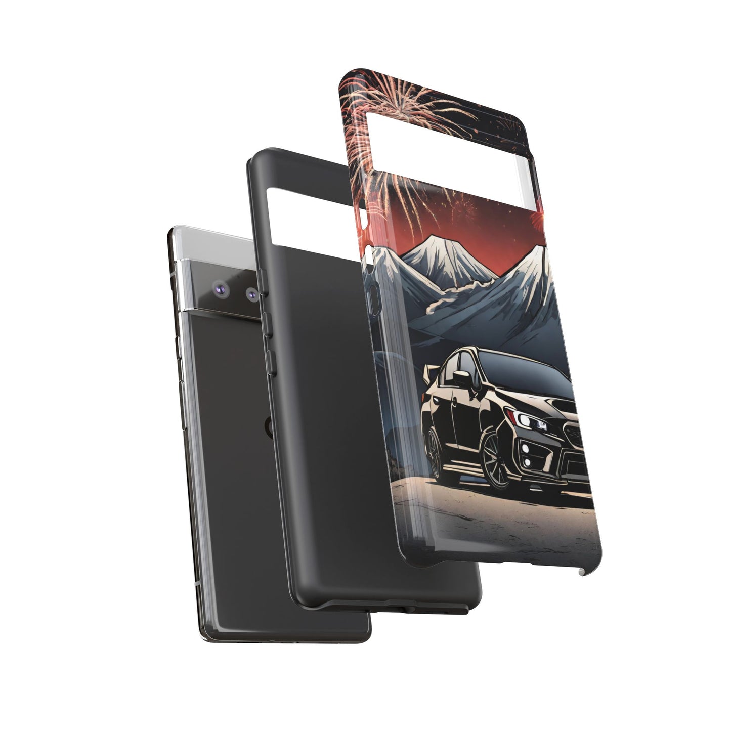 Subaru WRX/STI Fireworks-Dual Layer Ultra Tough Phone Case Printify by The Night Shift Automotive Apparel