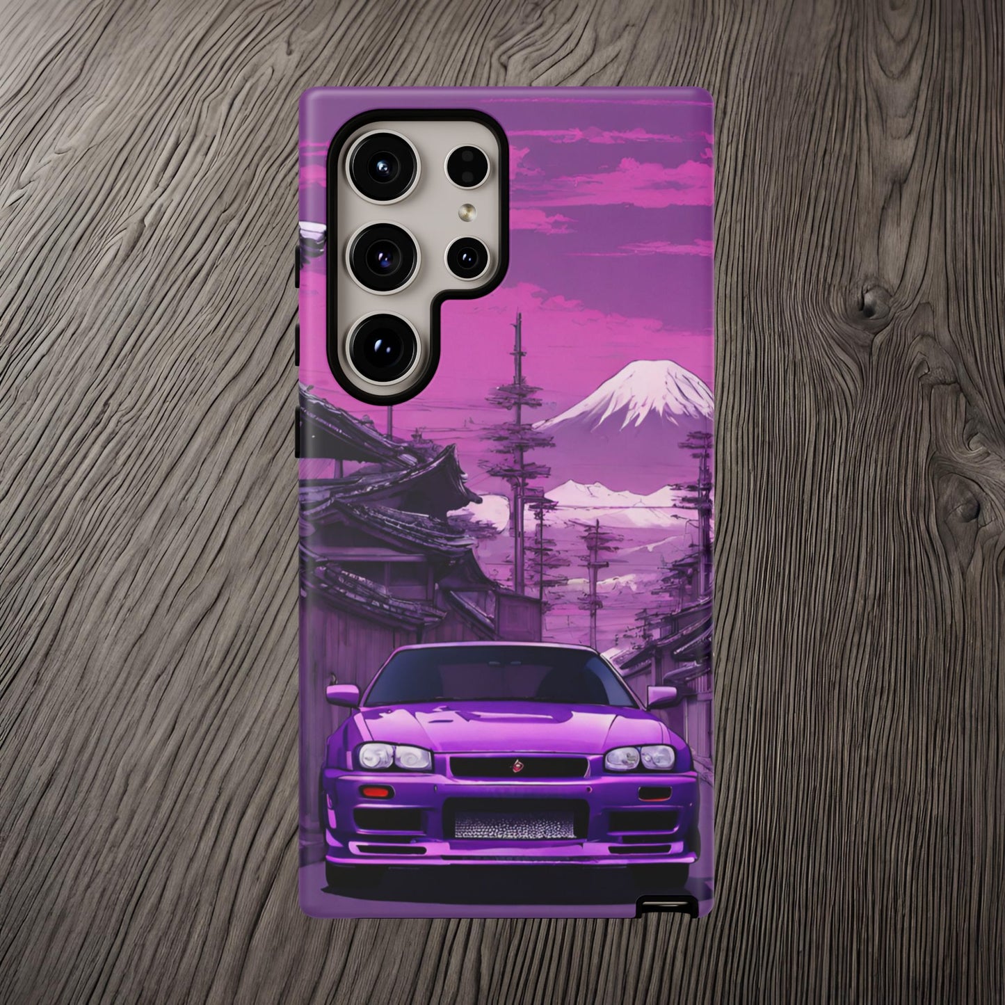 Nissan Skyline R34 Mt Fuji-Dual Layer Ultra Tough Phone Case Samsung Galaxy S24 Ultra Matte Printify by The Night Shift Automotive Apparel