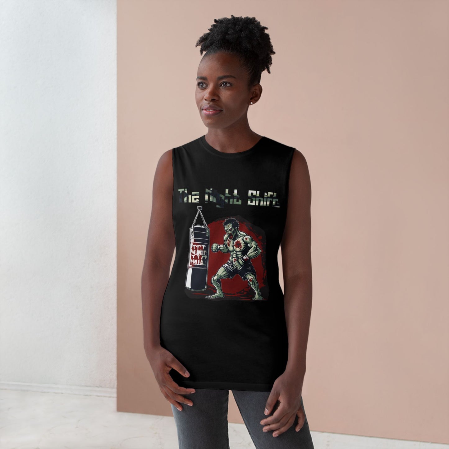 Zombie Fighting Champion - Premium Unisex Barnard Tank Top Printify by The Night Shift Automotive Apparel