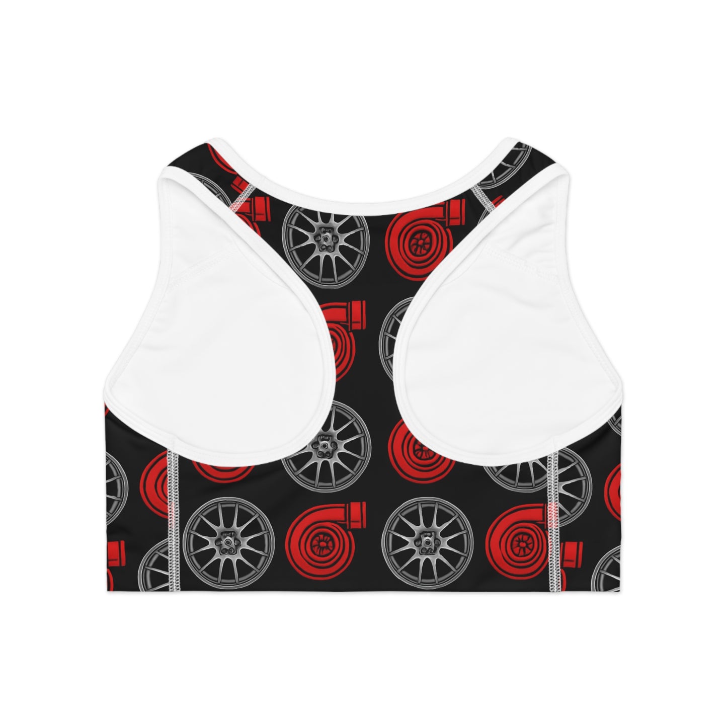 Women's Sports Bra Printify by The Night Shift Automotive Apparel