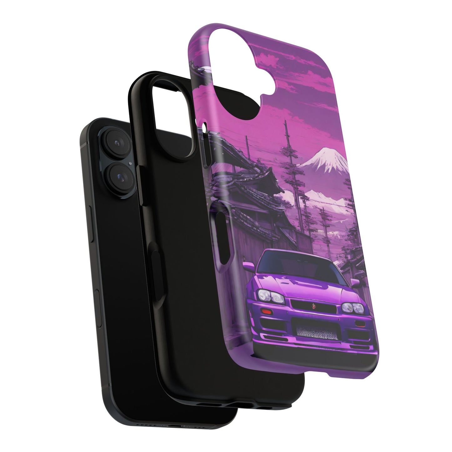 Nissan Skyline R34 Mt Fuji-Dual Layer Ultra Tough Phone Case Printify by The Night Shift Automotive Apparel