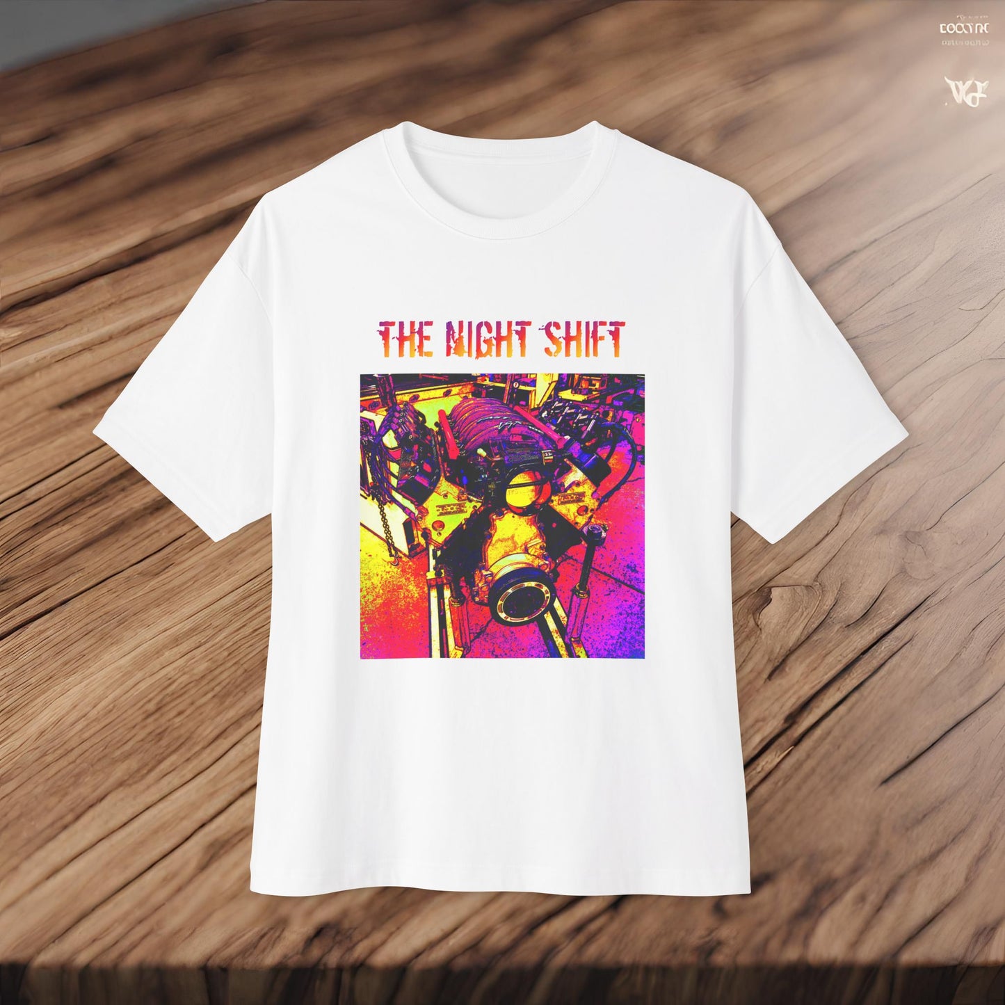 LS-X Synthwave-Premium, Ultra Soft Unisex Oversized Boxy Tee Printify by The Night Shift Automotive Apparel