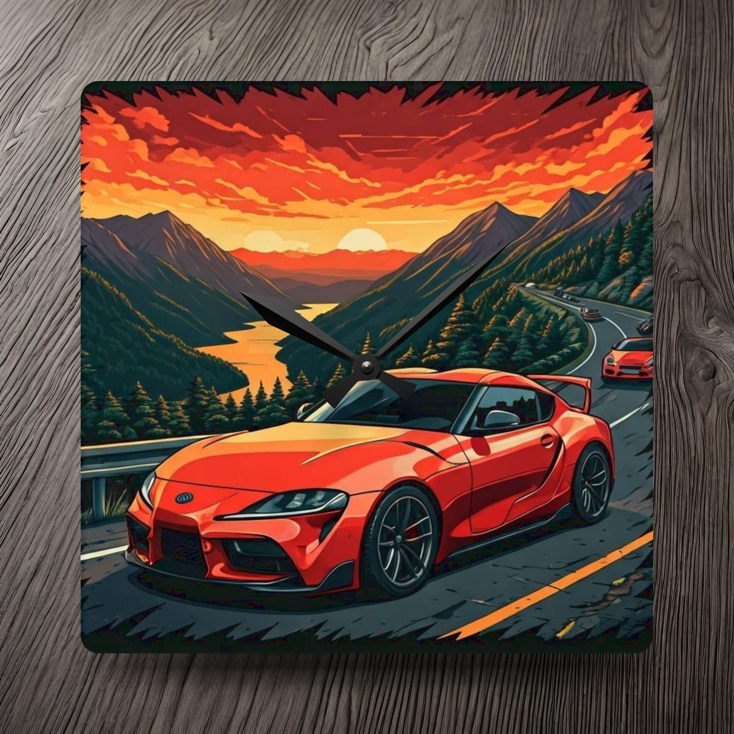 Toyota Supra MK-V Mountain Drive-Acrylic Wall Clock