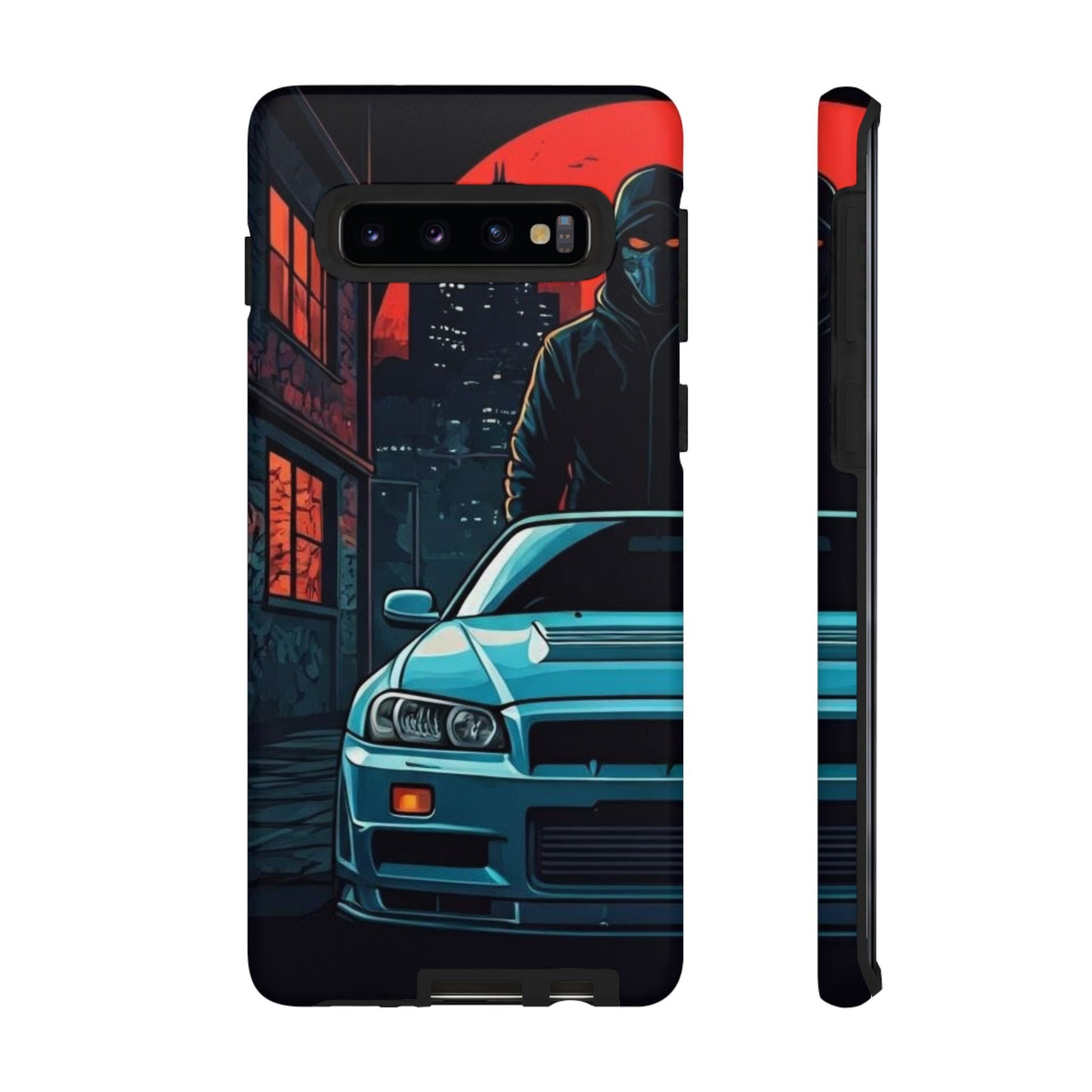 Nissan Skyline R34 Street Life-Dual Layer Ultra Tough Phone Case Samsung Galaxy S10 Matte Printify by The Night Shift Automotive Apparel