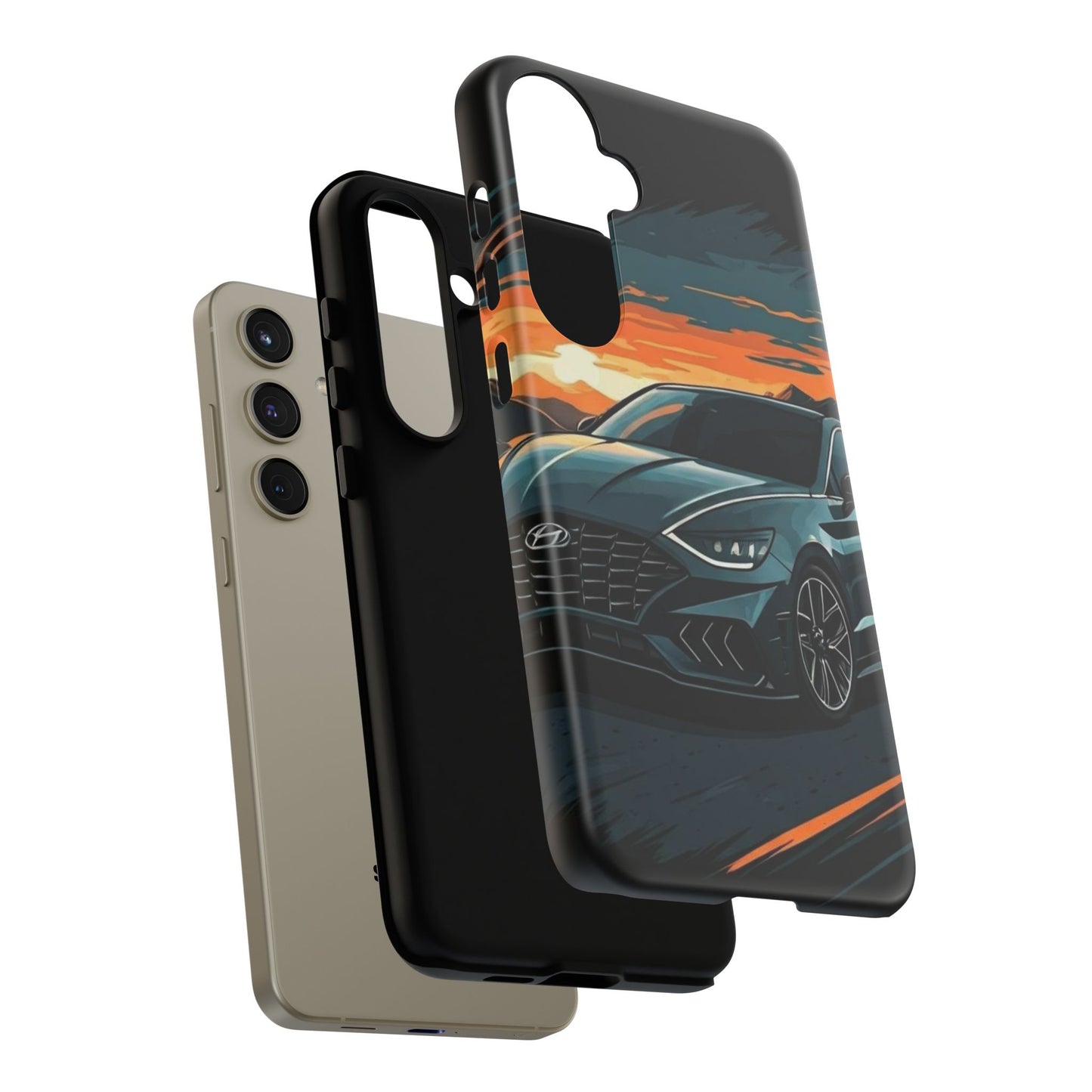 Hyundai Sonata-Sunset Drive-Dual Layer Ultra Tough Phone Case Printify by The Night Shift Automotive Apparel